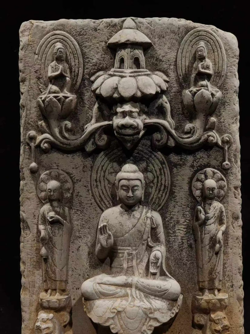 Bluestone Sakyamuni Buddha Niche - 2