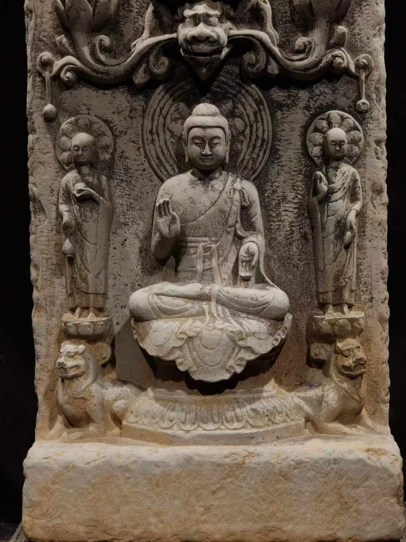 Bluestone Sakyamuni Buddha Niche - 3
