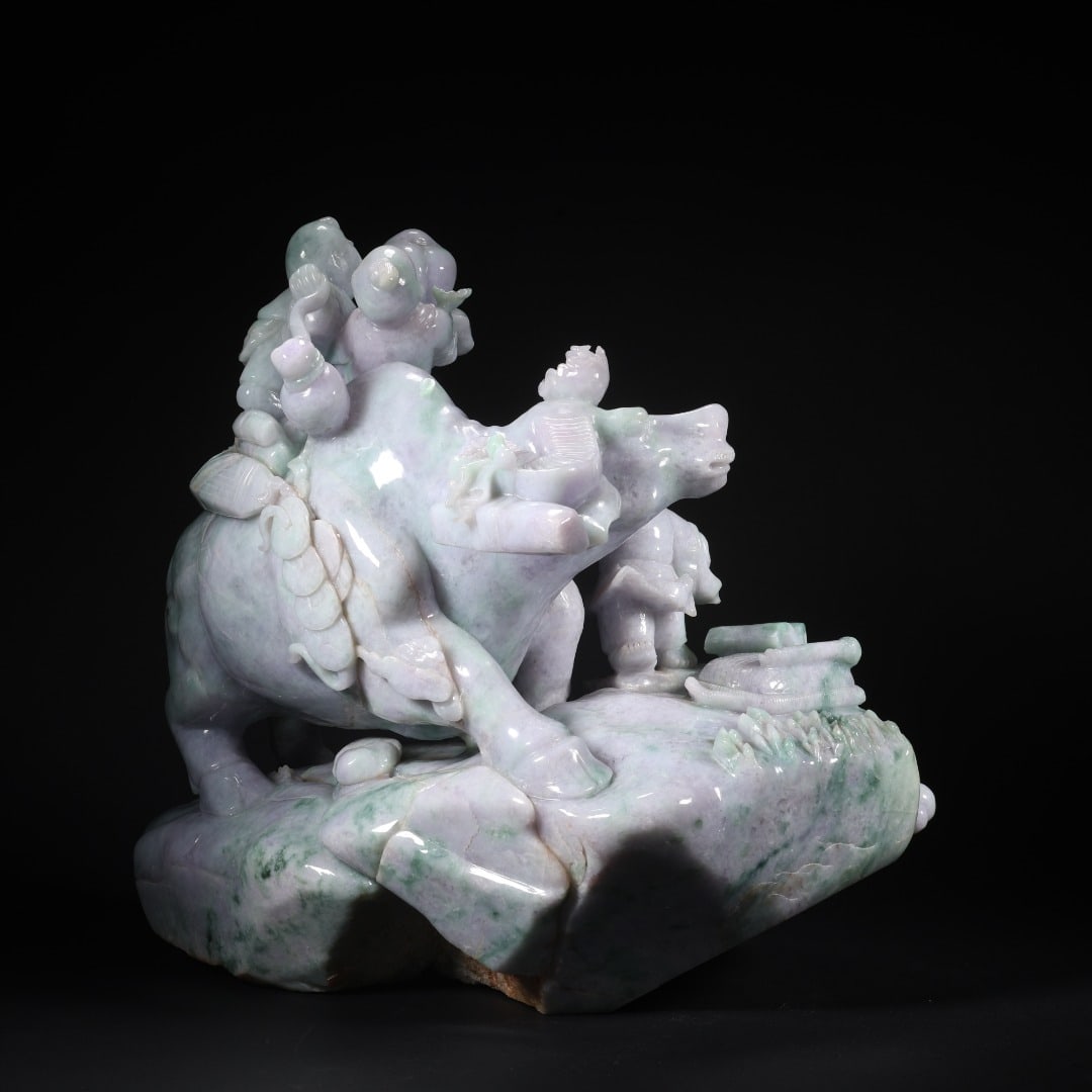 Jadeite Three Boys Playing with Ox - 6