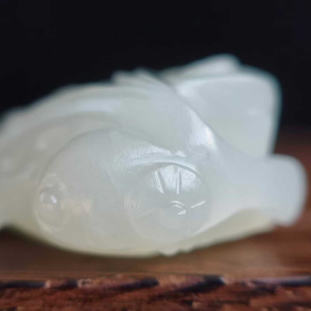 Hetian White Jade Three-foot Toad - 5