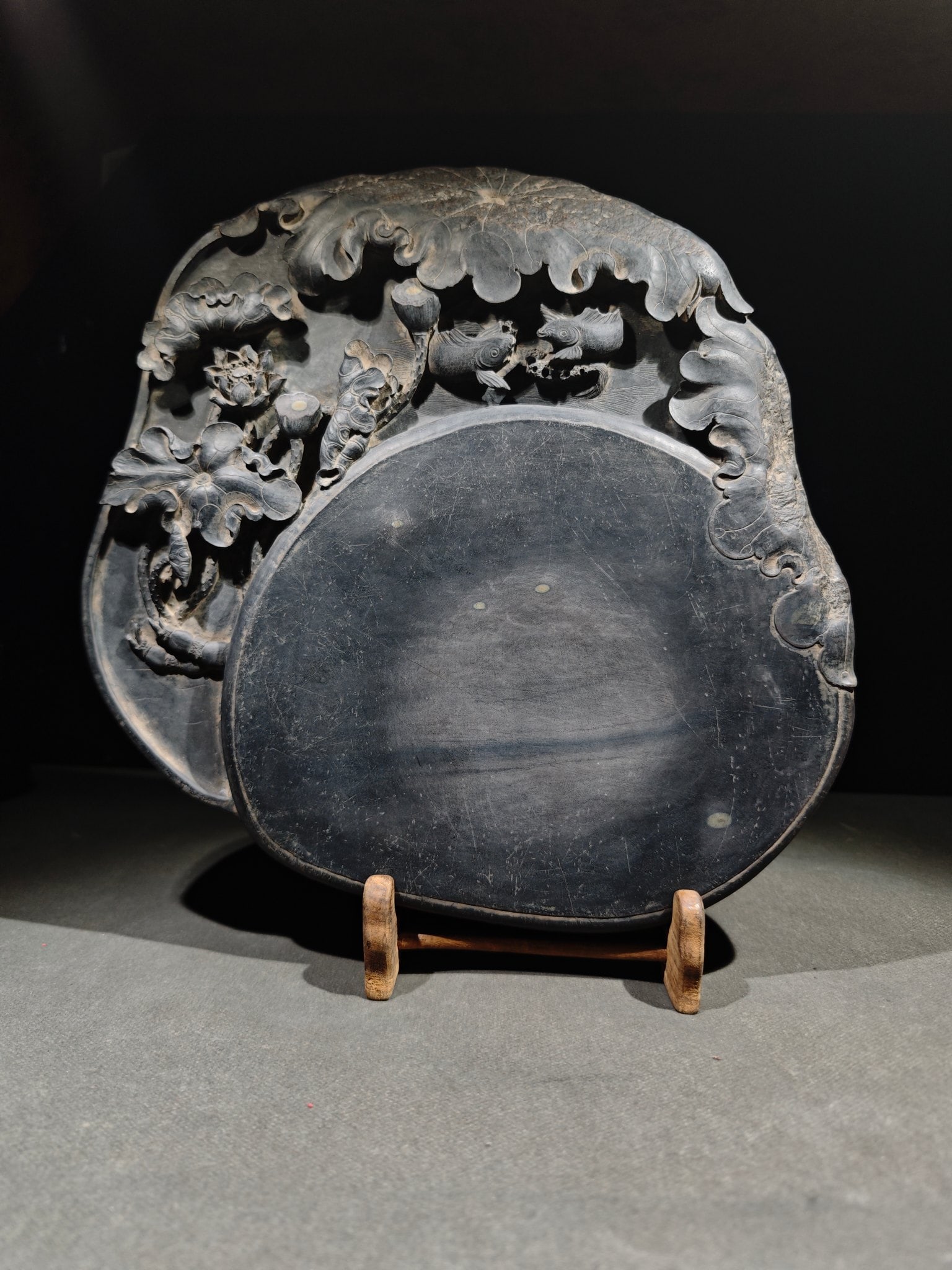 Duan Ink Slab, Multiple Artists: Surplus Year After Year: Multi-inscribed Abundant Years Duan Inkstone, L31.5cm W30.5cm