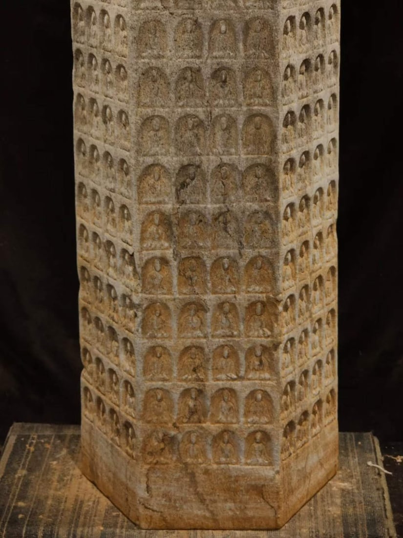Bluestone Thousand-Buddha Pillar - 4