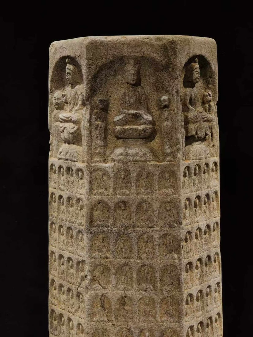 Bluestone Thousand-Buddha Pillar - 6