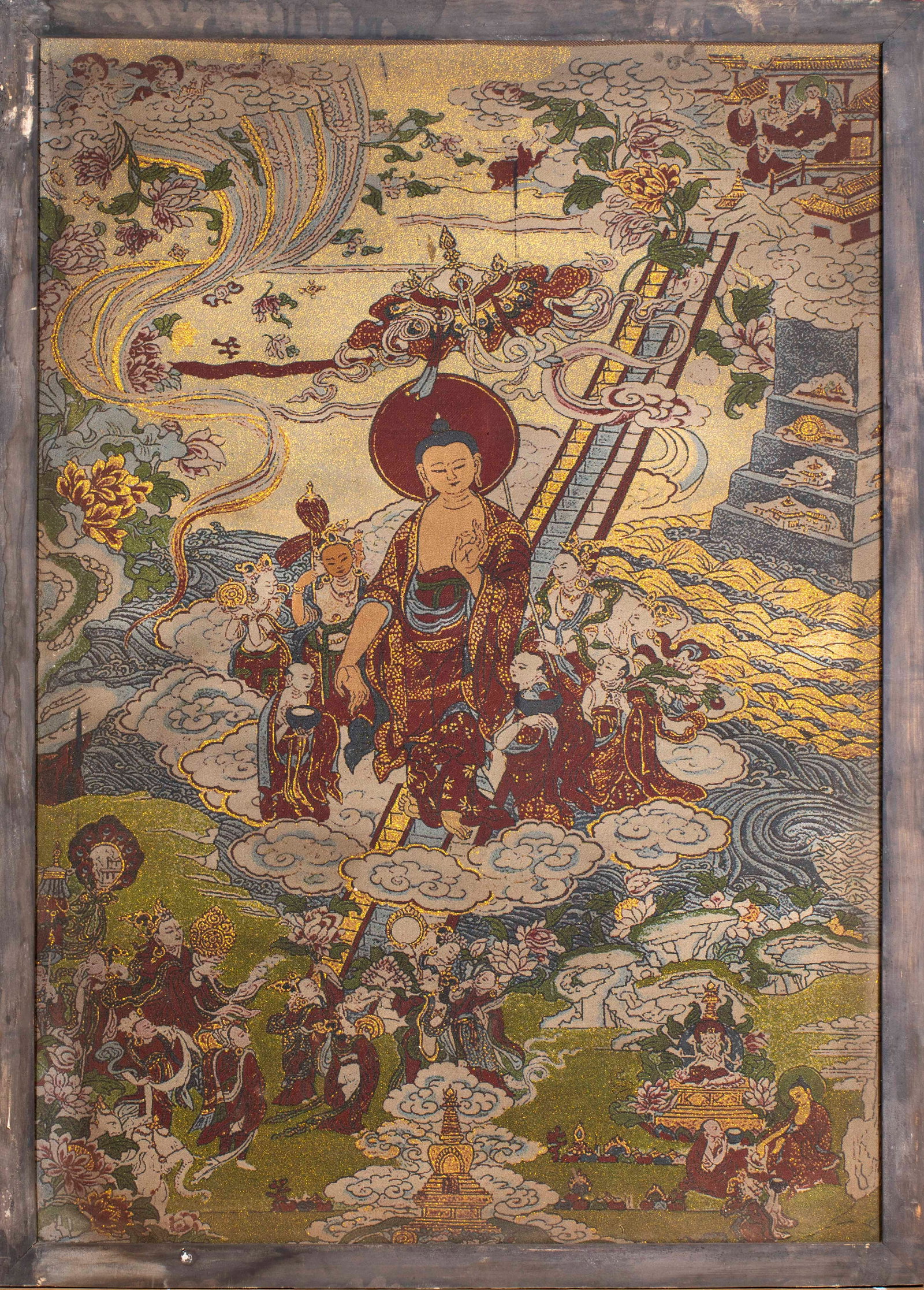 Pre-Ming Kesi Tapestry Hanging Scroll: Sakyamuni Preaching (1 of 11)