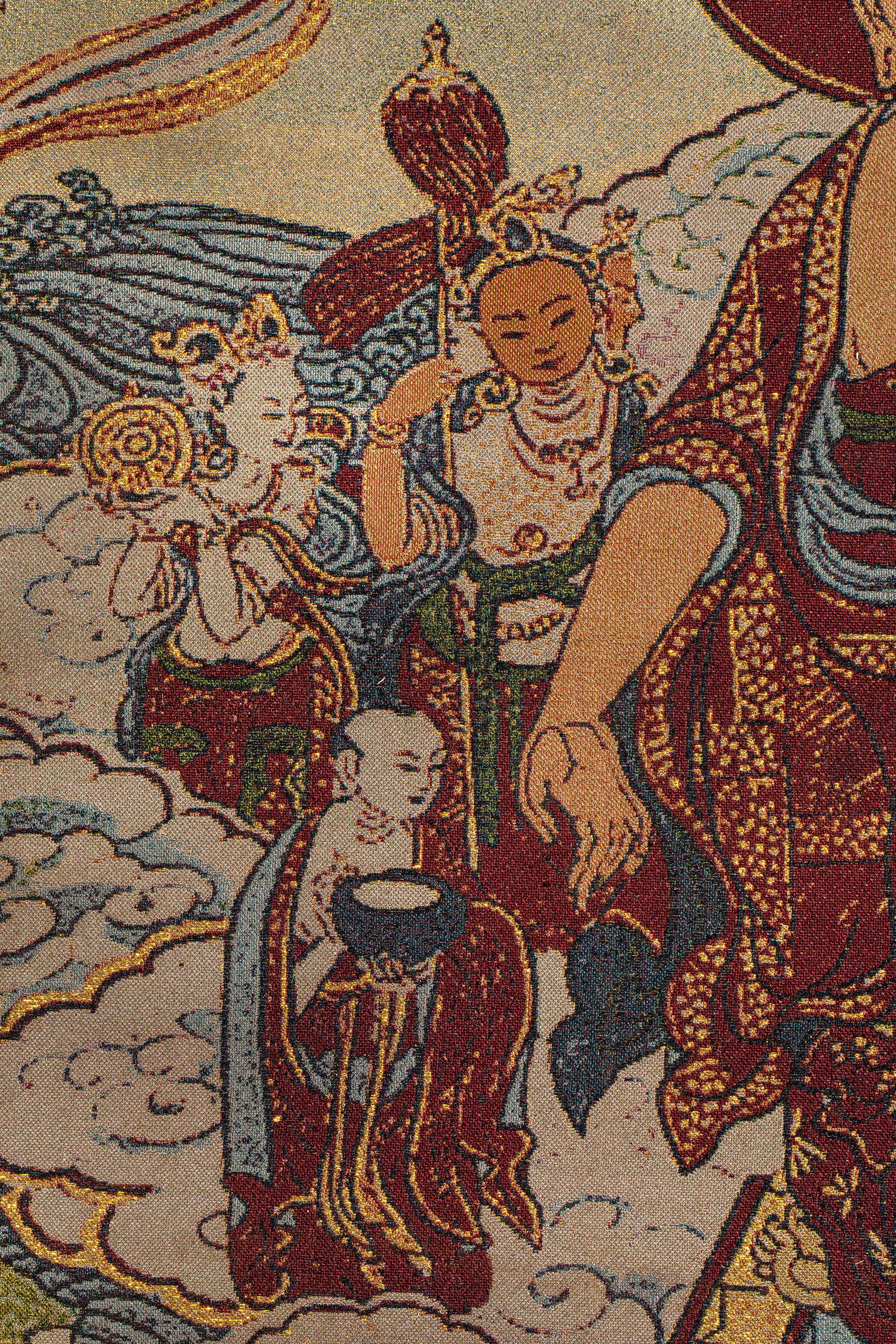 Pre-Ming Kesi Tapestry Hanging Scroll: Sakyamuni Preaching - 8