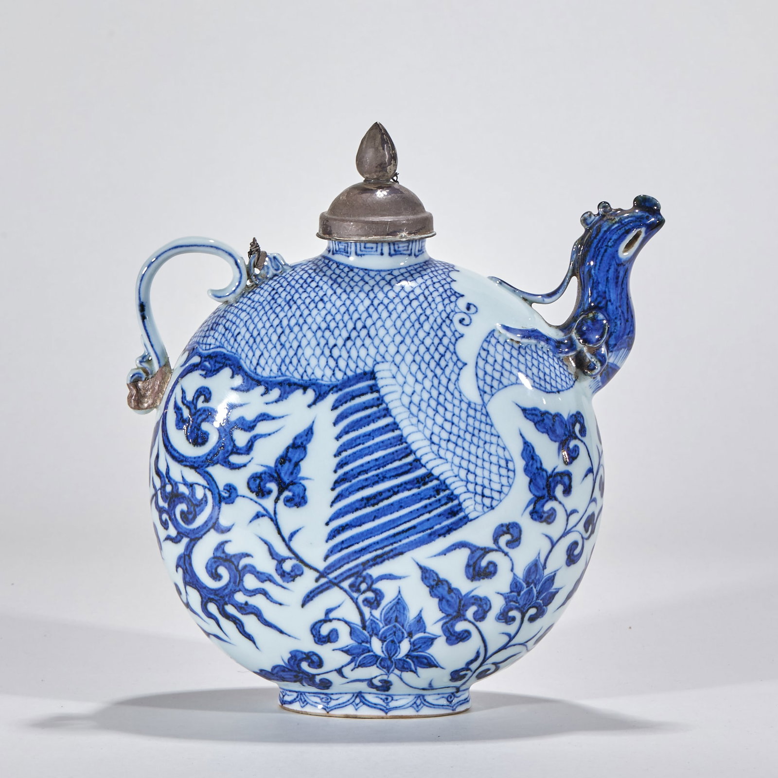 Blue and White Phoenix-Head Pot - 10