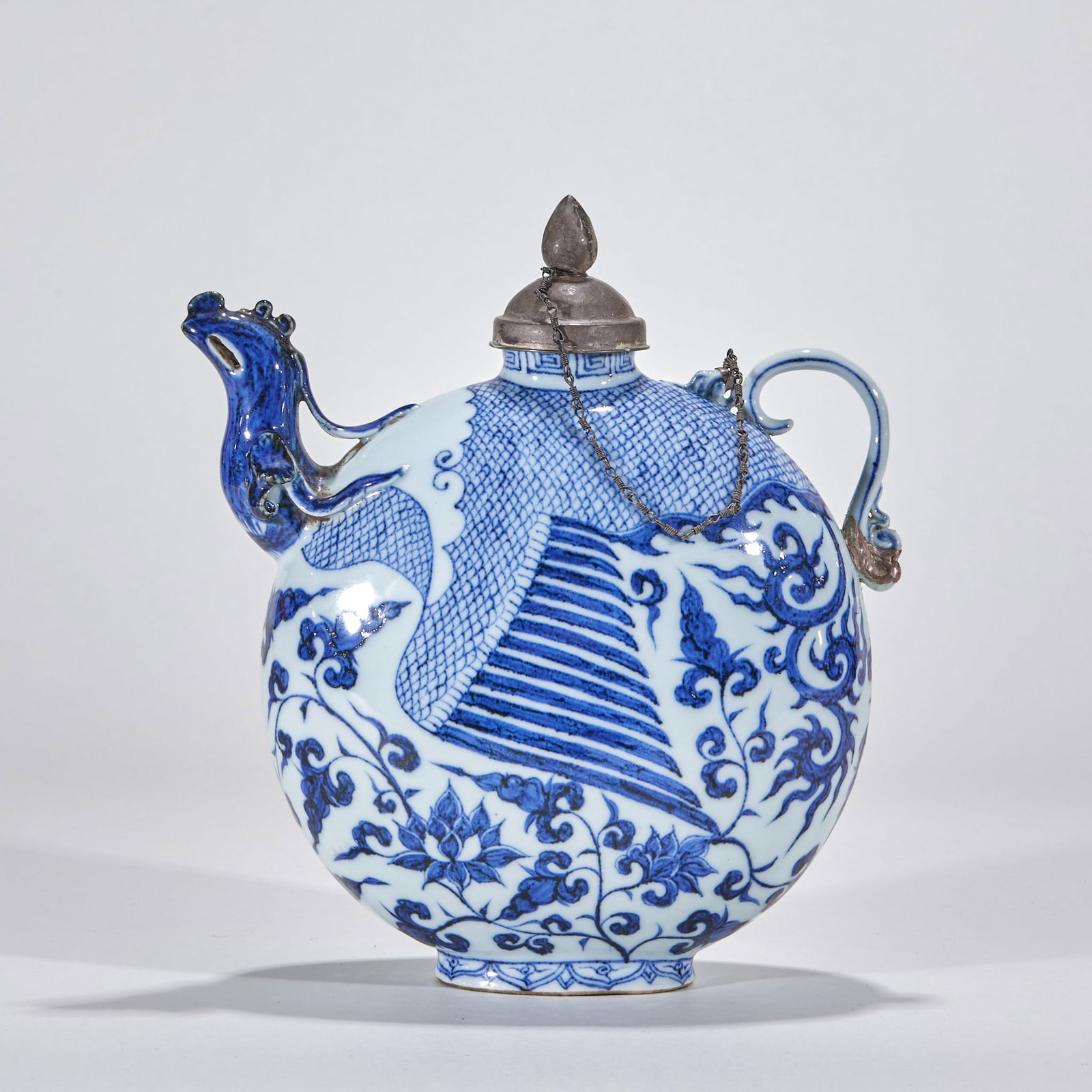 Blue and White Phoenix-Head Pot - 5