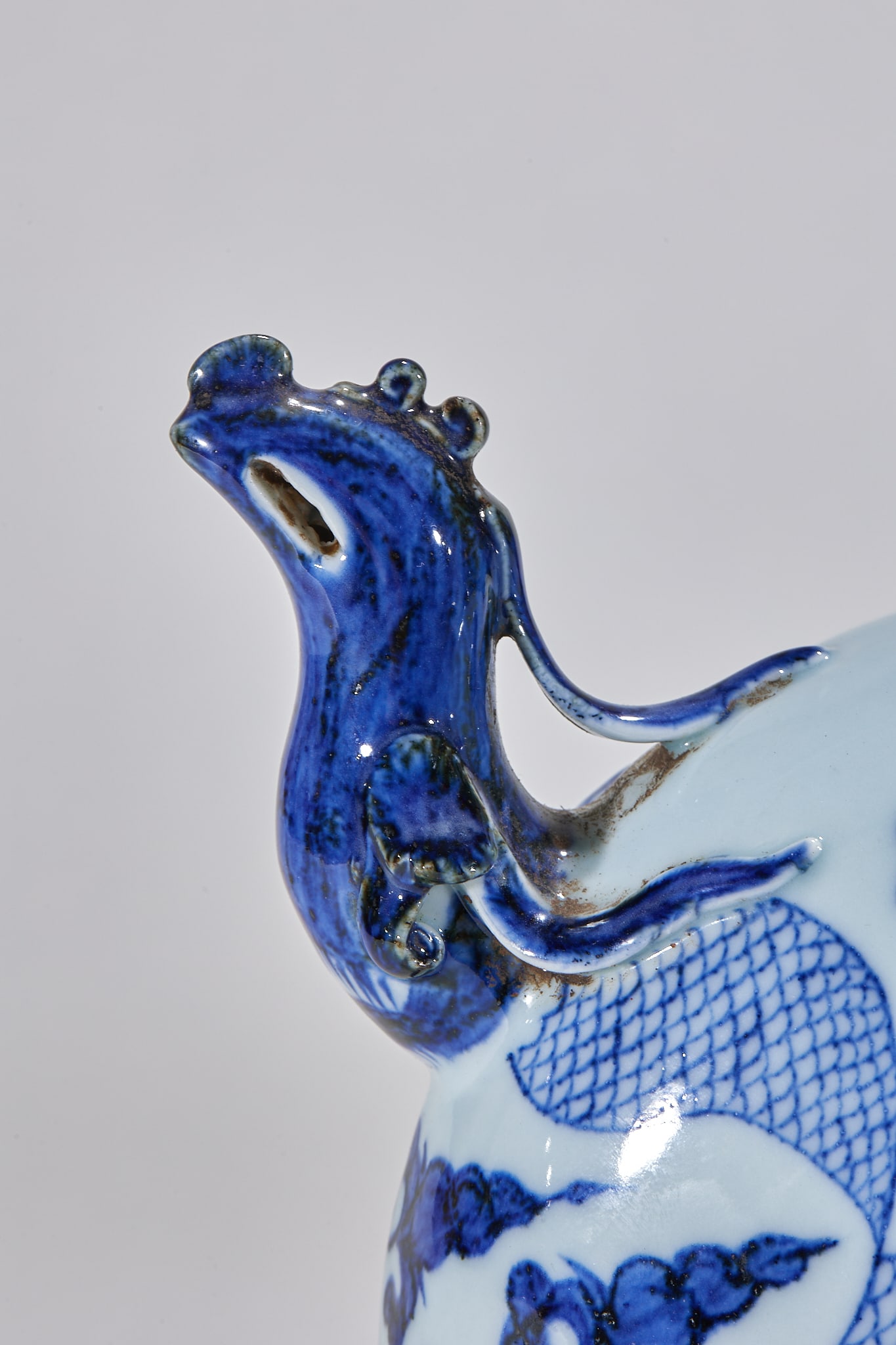 Blue and White Phoenix-Head Pot - 7