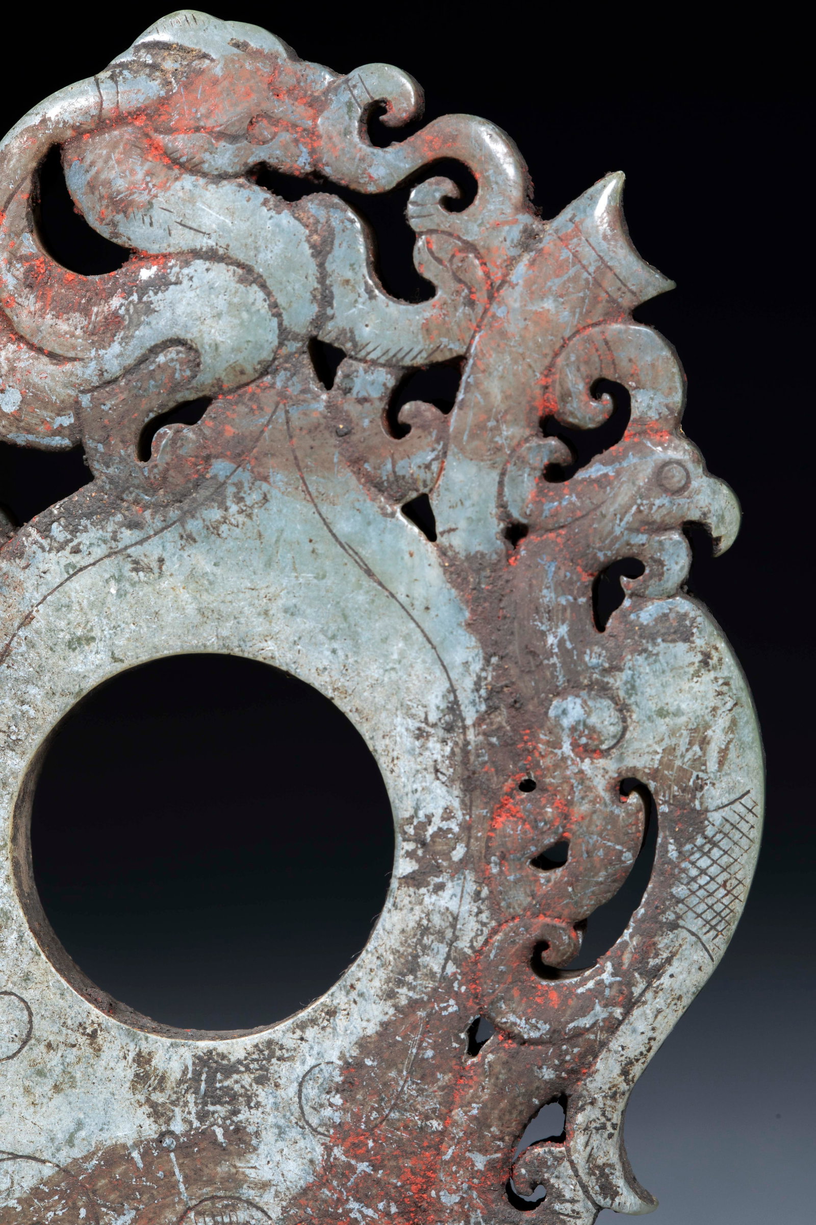 Openwork Dragon-Phoenix Heart Pendant - 5