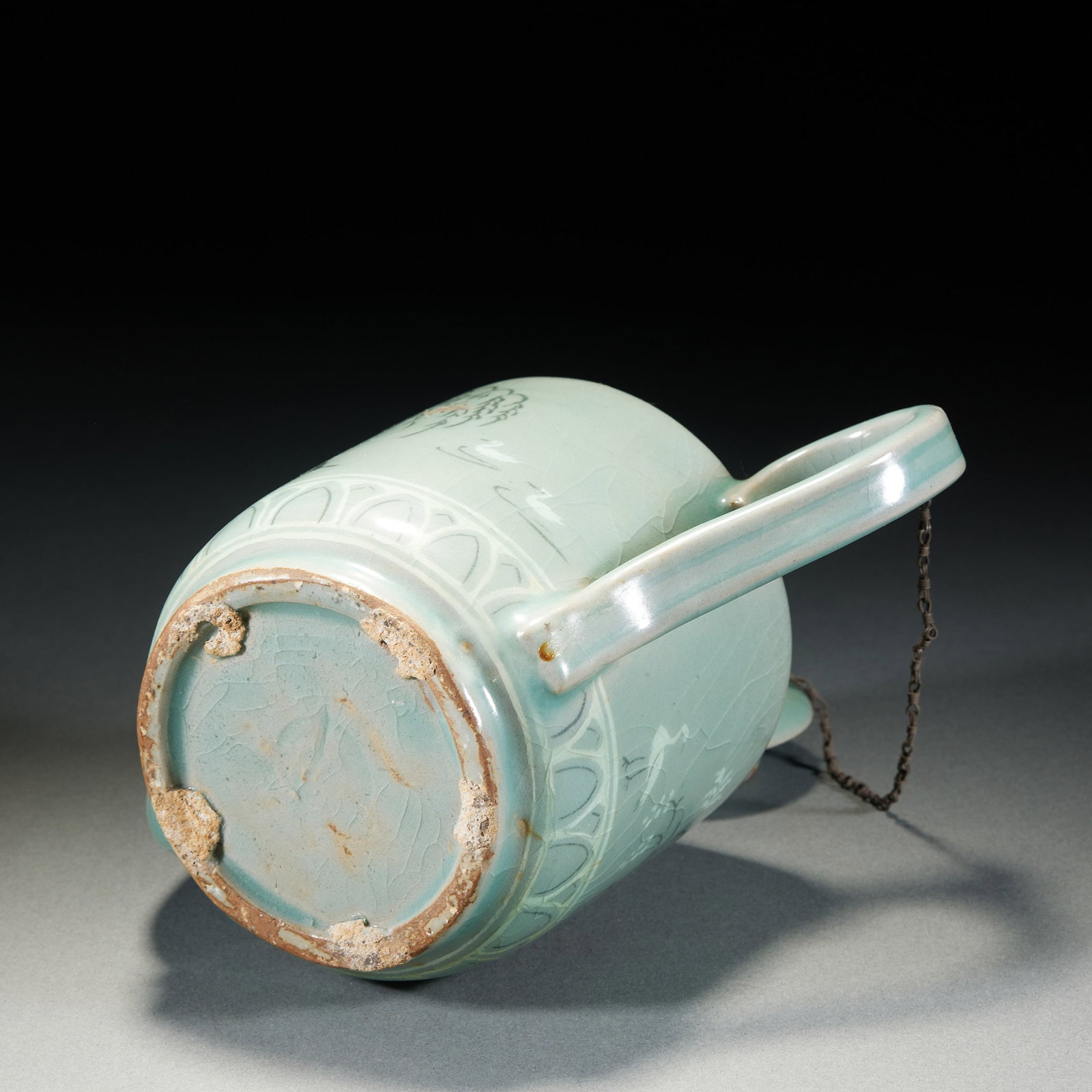 Celadon Flower and Bird Ewer - 6