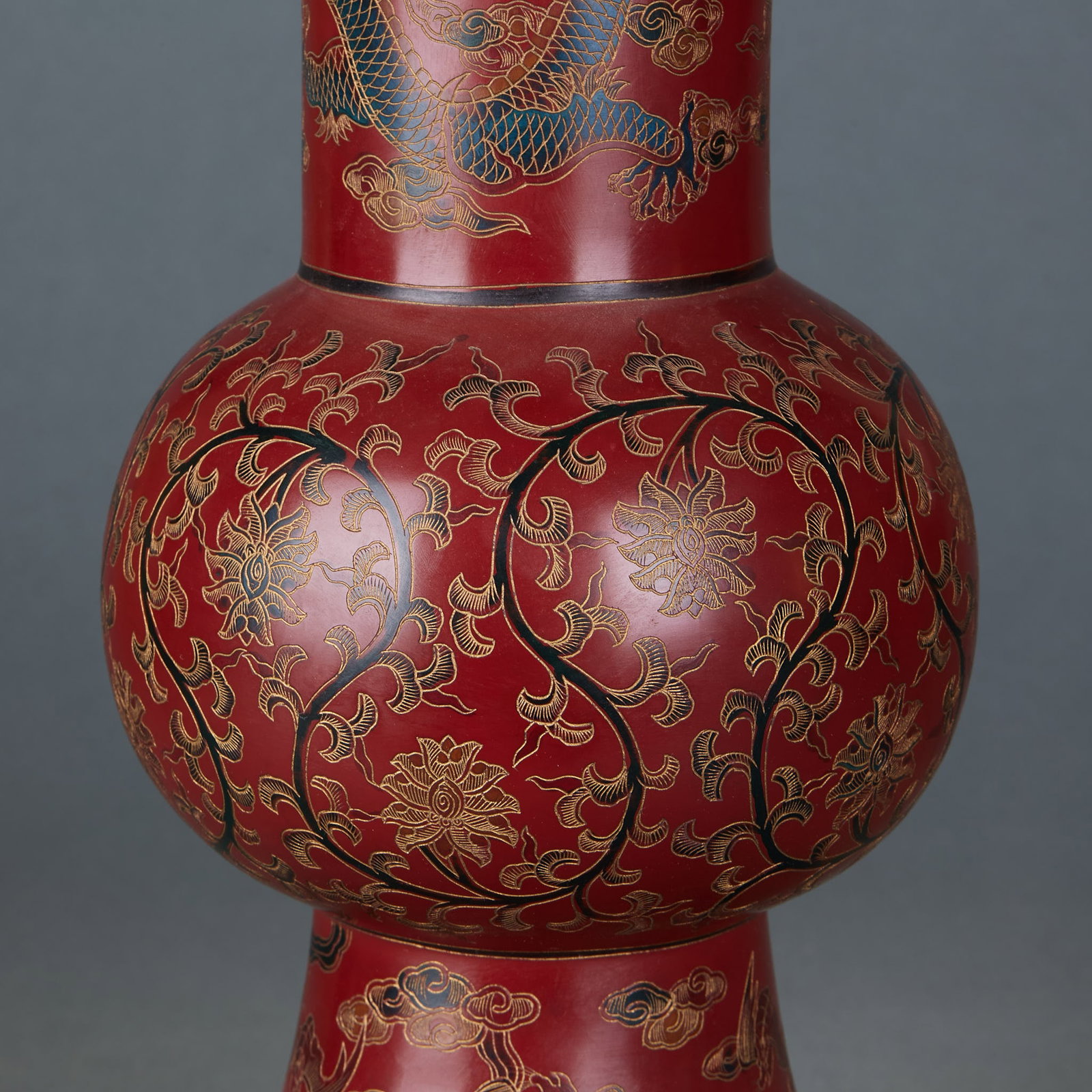 Qianlong Marked Lacquerware Gu Vase - 6