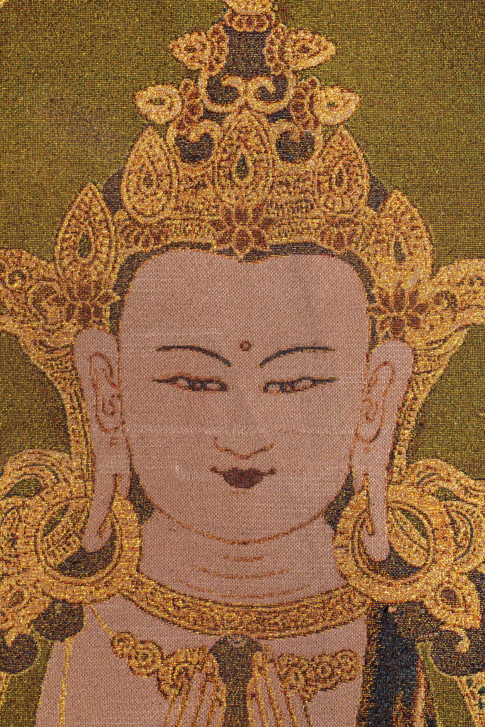 Pre-Ming Kesi Four-Armed Guanyin Hanging Scroll - 10