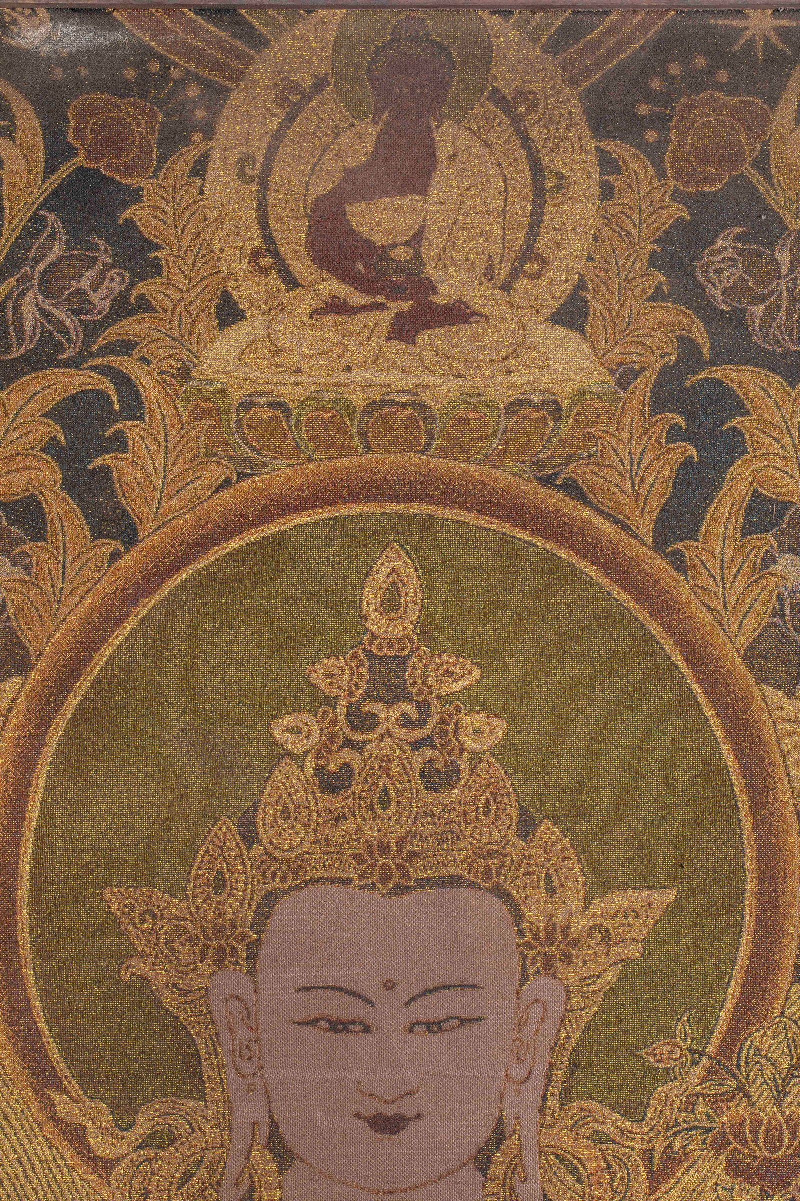 Pre-Ming Kesi Four-Armed Guanyin Hanging Scroll - 4