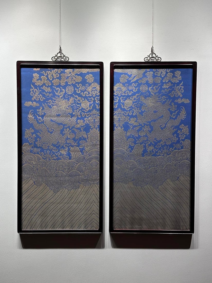 Qing Robe Material Dragon Pattern Brocade