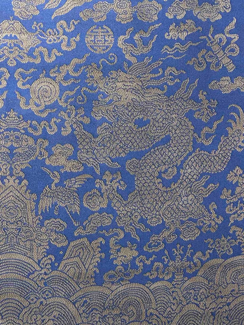 Qing Robe Material Dragon Pattern Brocade - 2