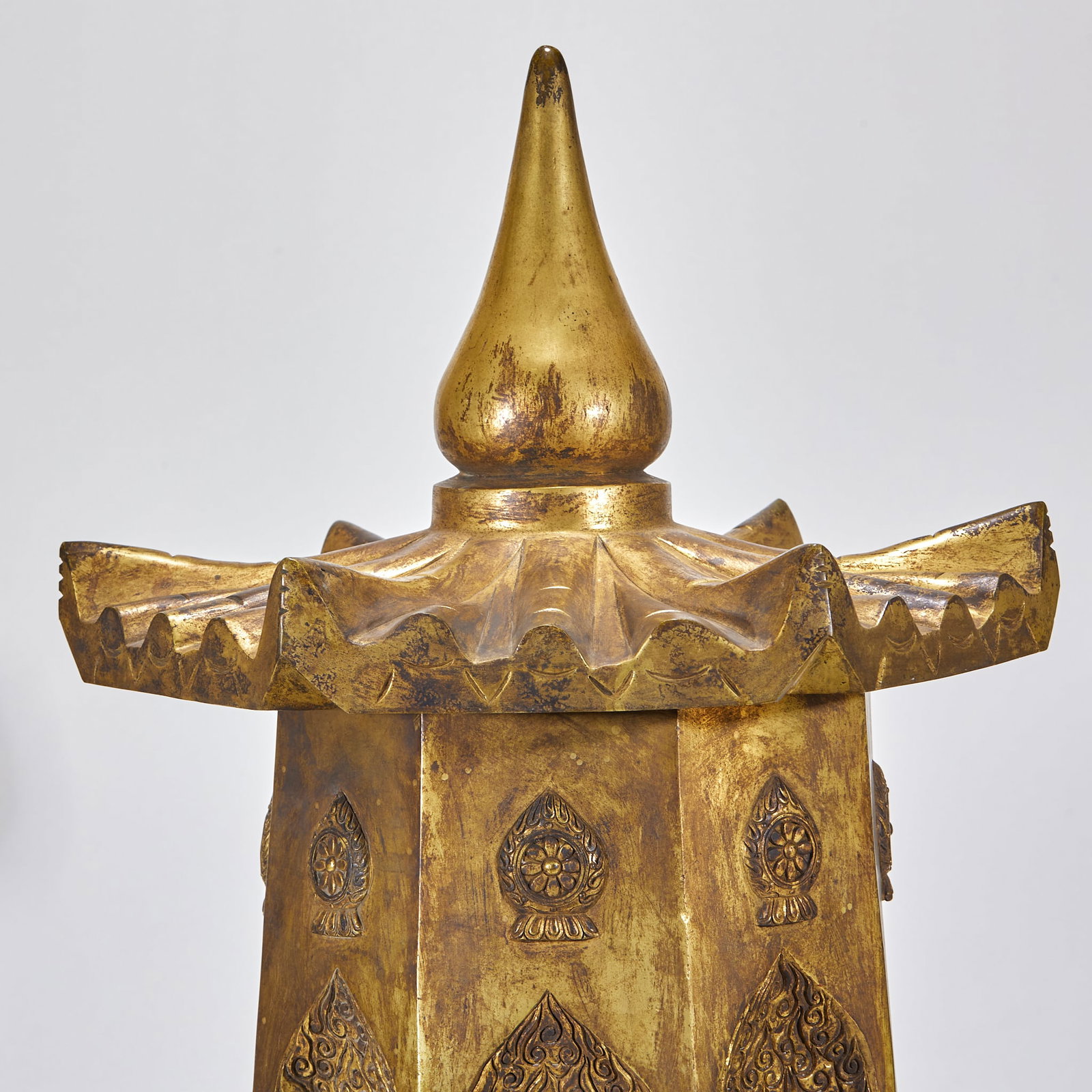 Gilt Bronze Sakyamuni Stupa - 6