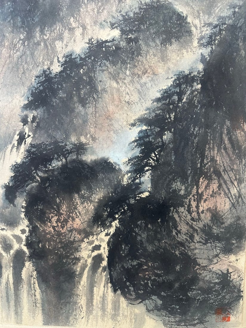 Fu Baoshi Four Landscape Hanging Scrolls - 11