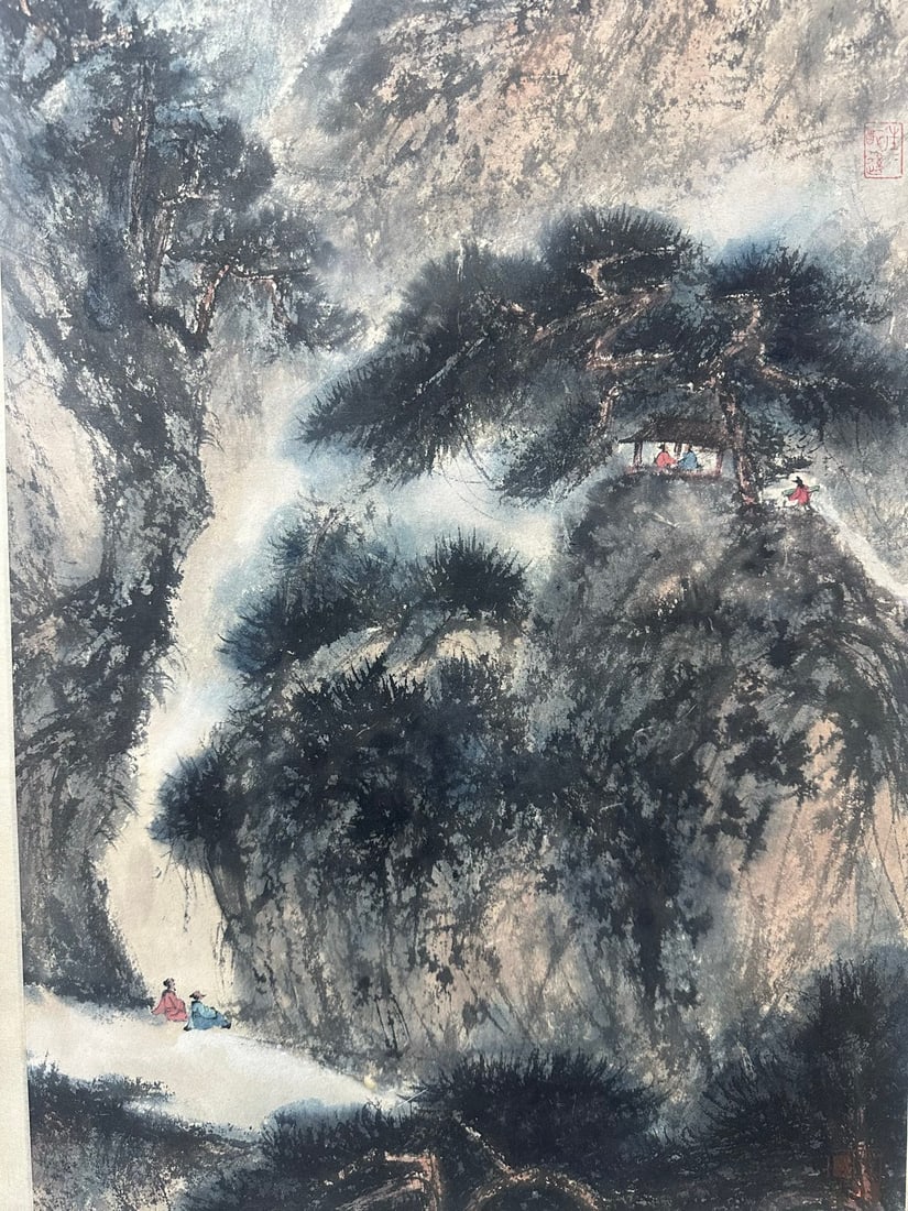 Fu Baoshi Four Landscape Hanging Scrolls - 18