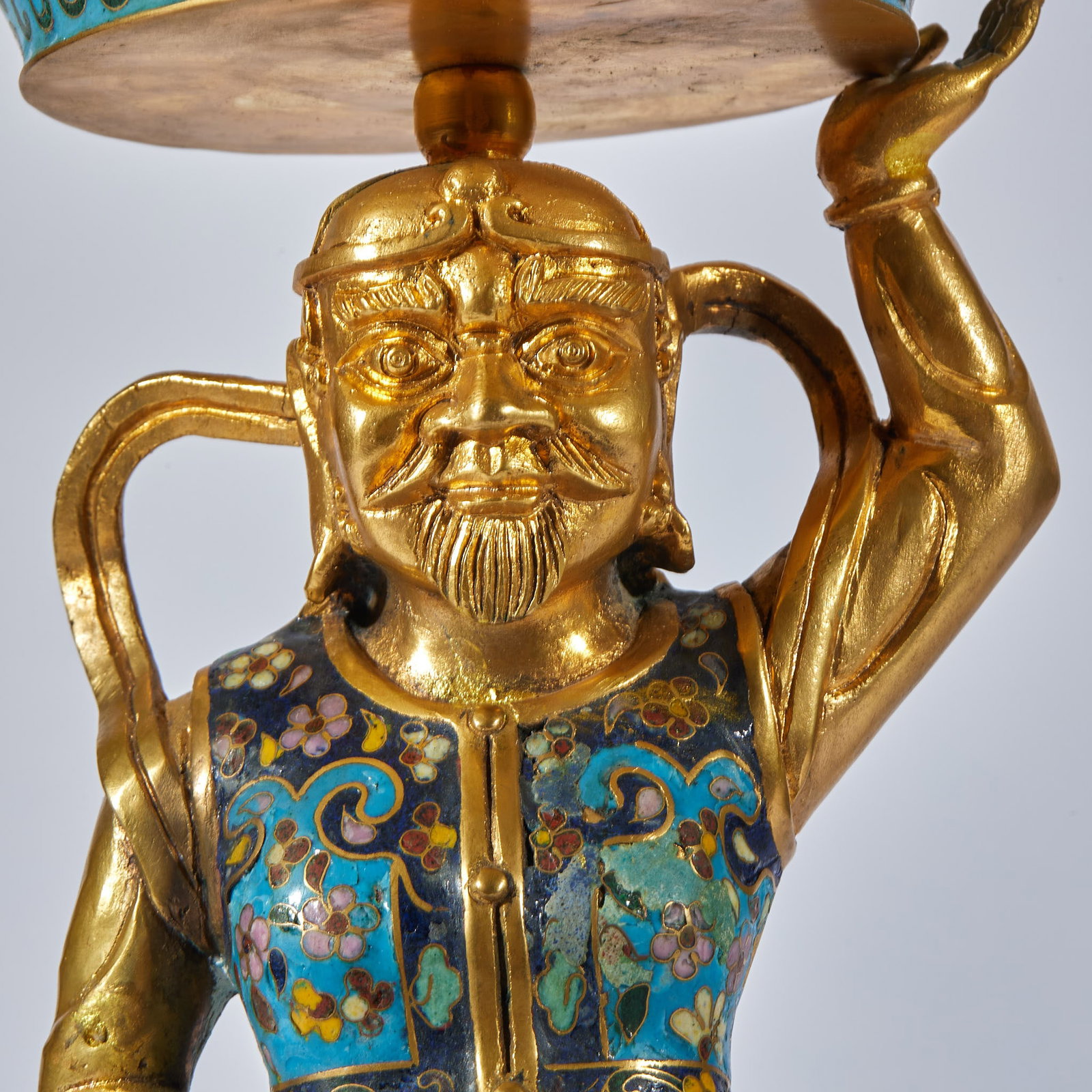 Enamel Figural Candlestick - 5
