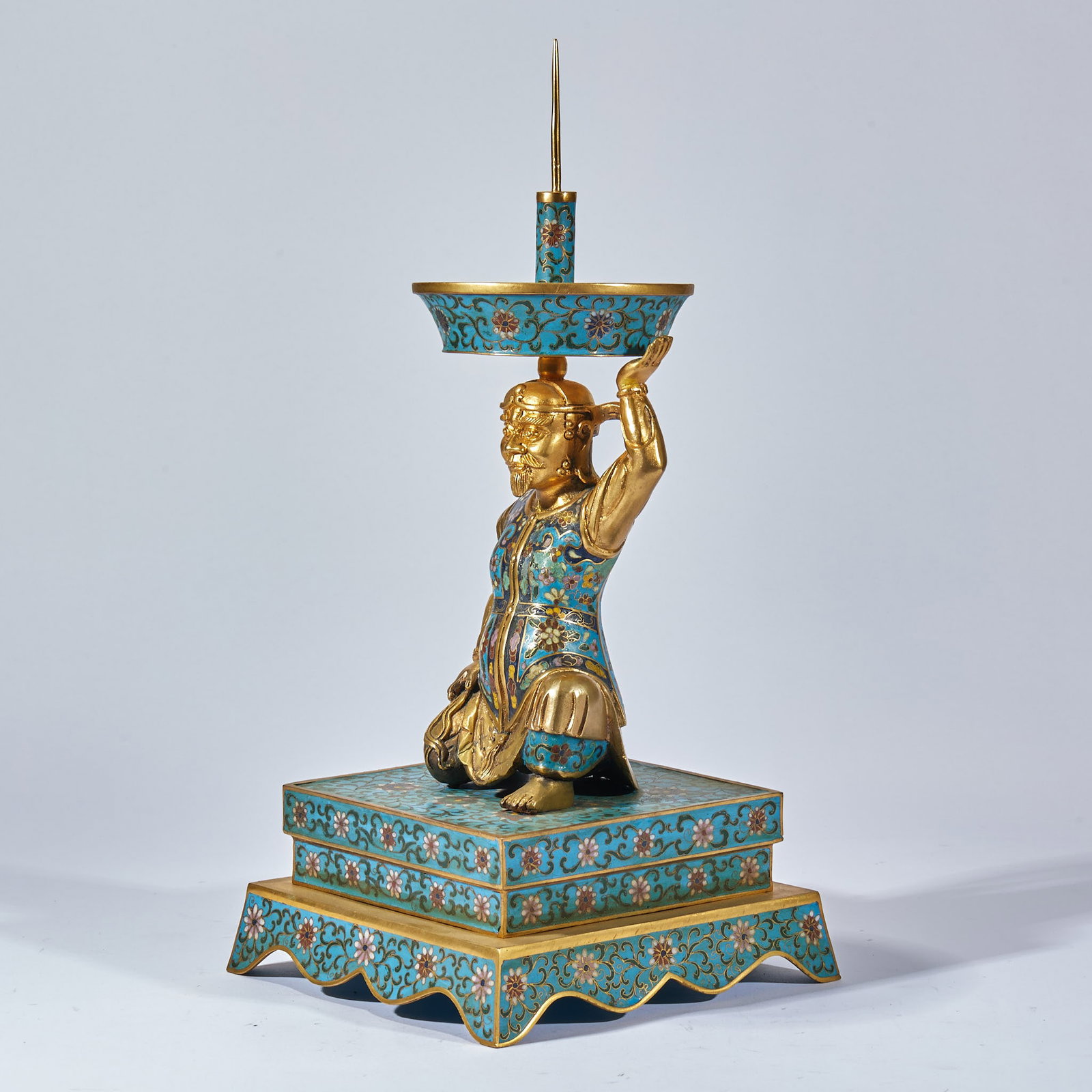 Enamel Figural Candlestick - 8