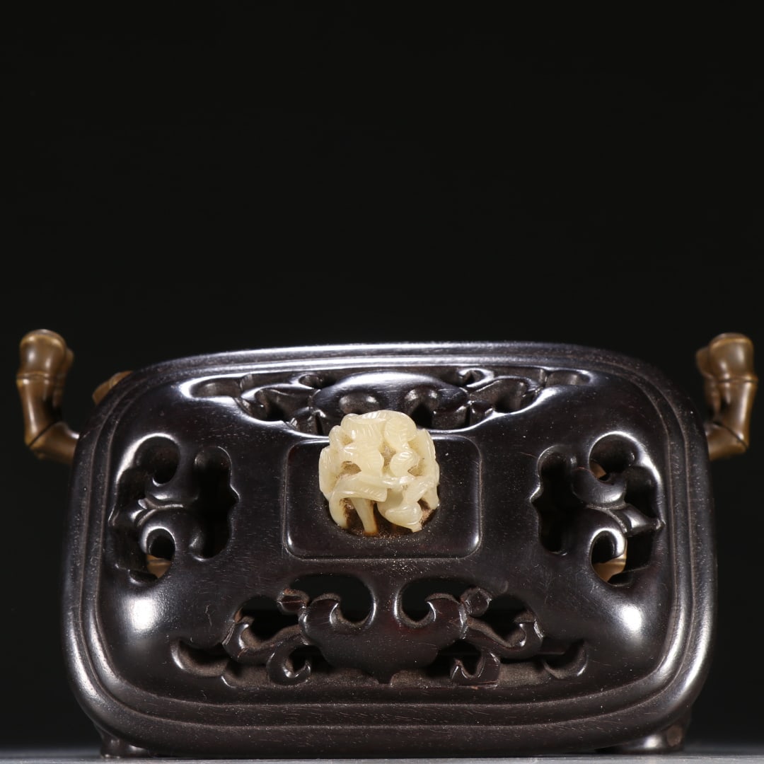 Ming Bamboo-pattern Upturned-ear Bronze Censer - 3