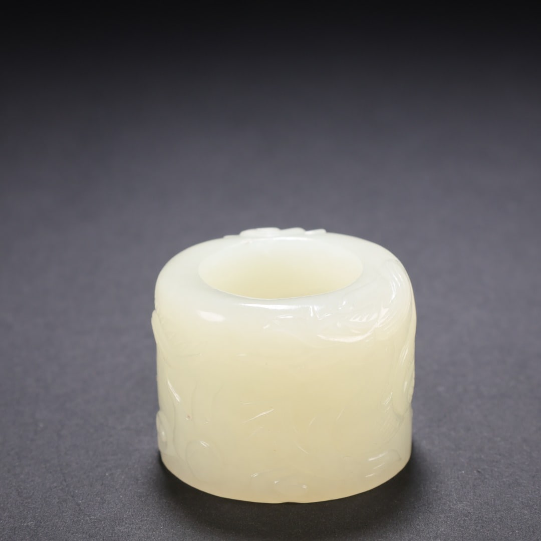 Hetian Jade Dragon Thumb Ring - 2