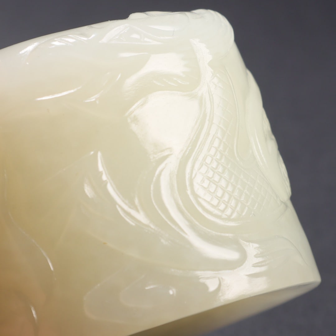 Hetian Jade Dragon Thumb Ring - 5
