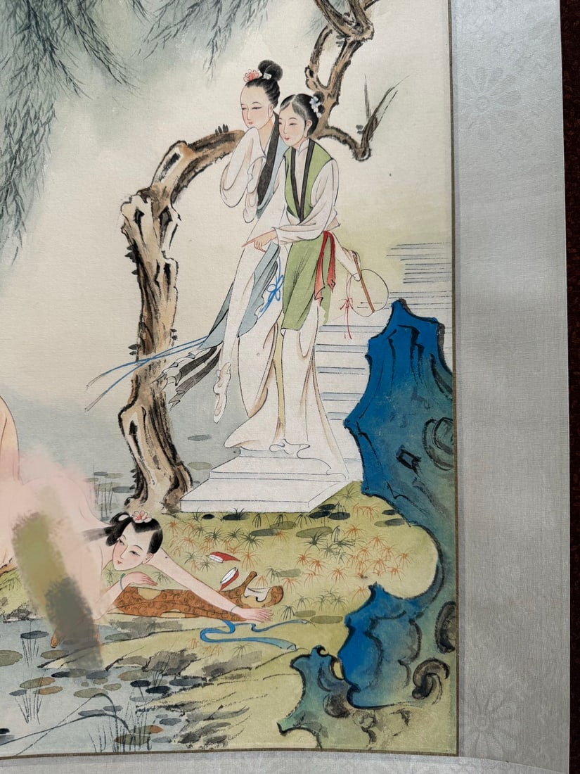 Hu Yefu Leisure Scene Under Willows - 5