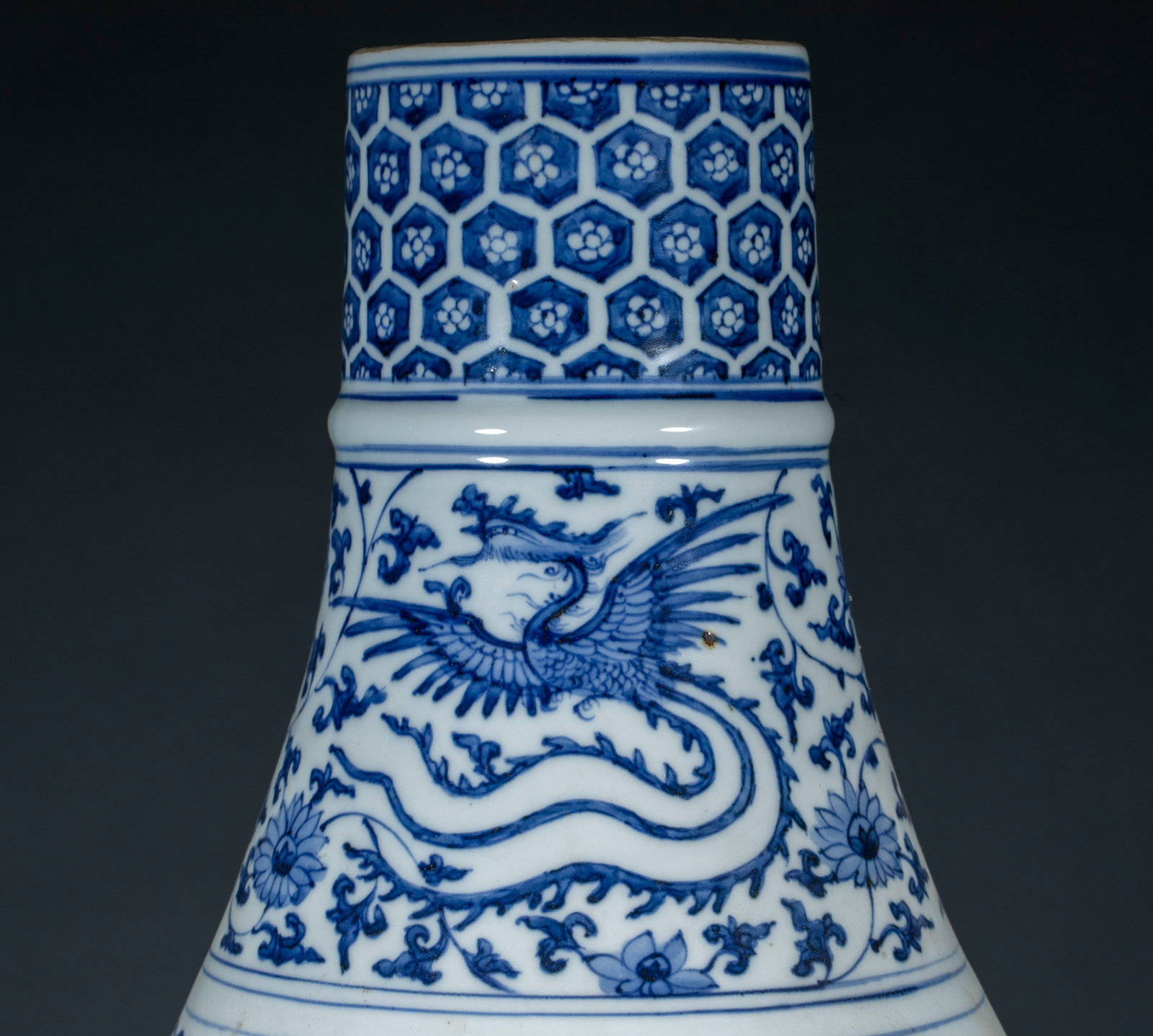 Ming Dragon Phoenix Auspicious Vase - 2