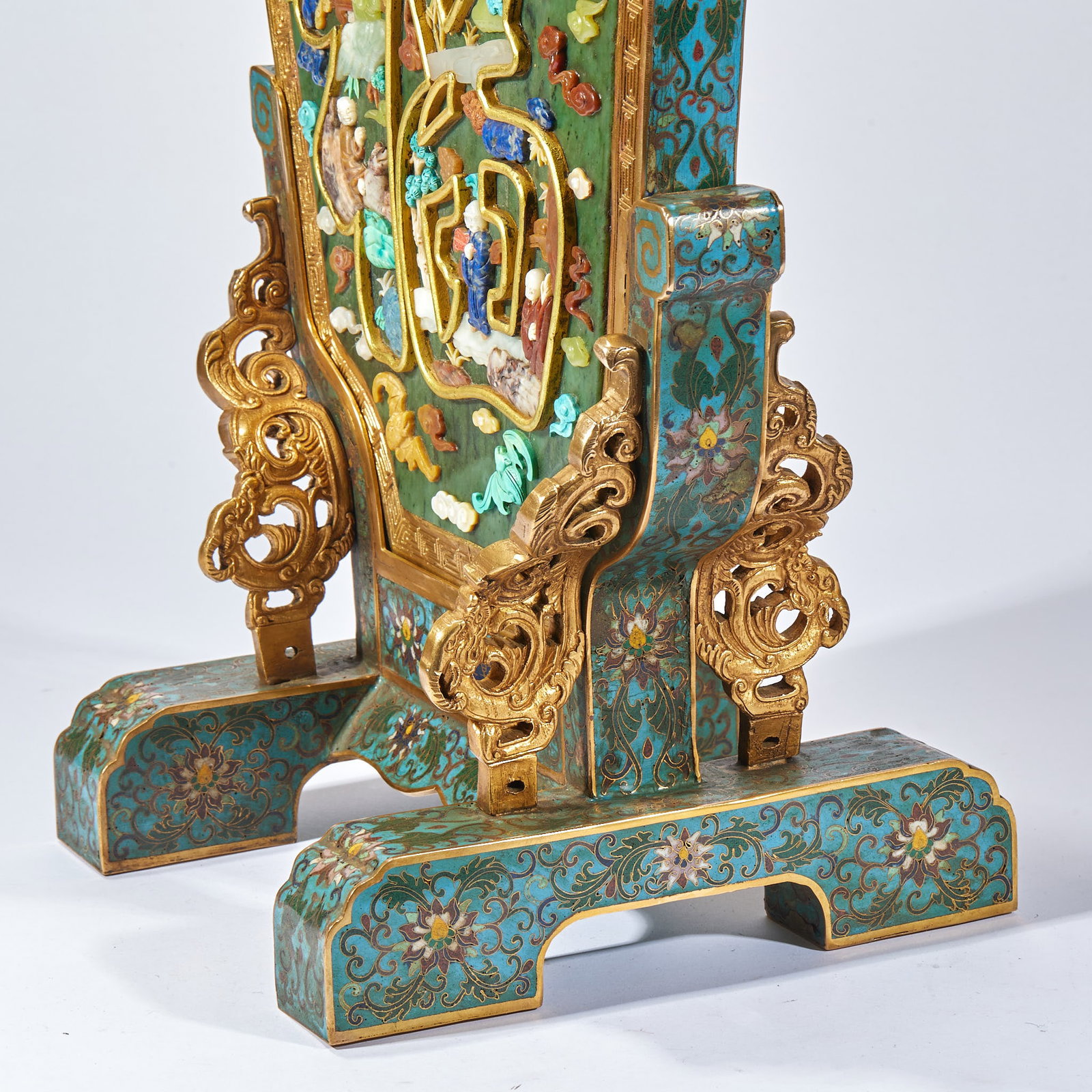 Qianlong Enamel Fu Character Screen - 12