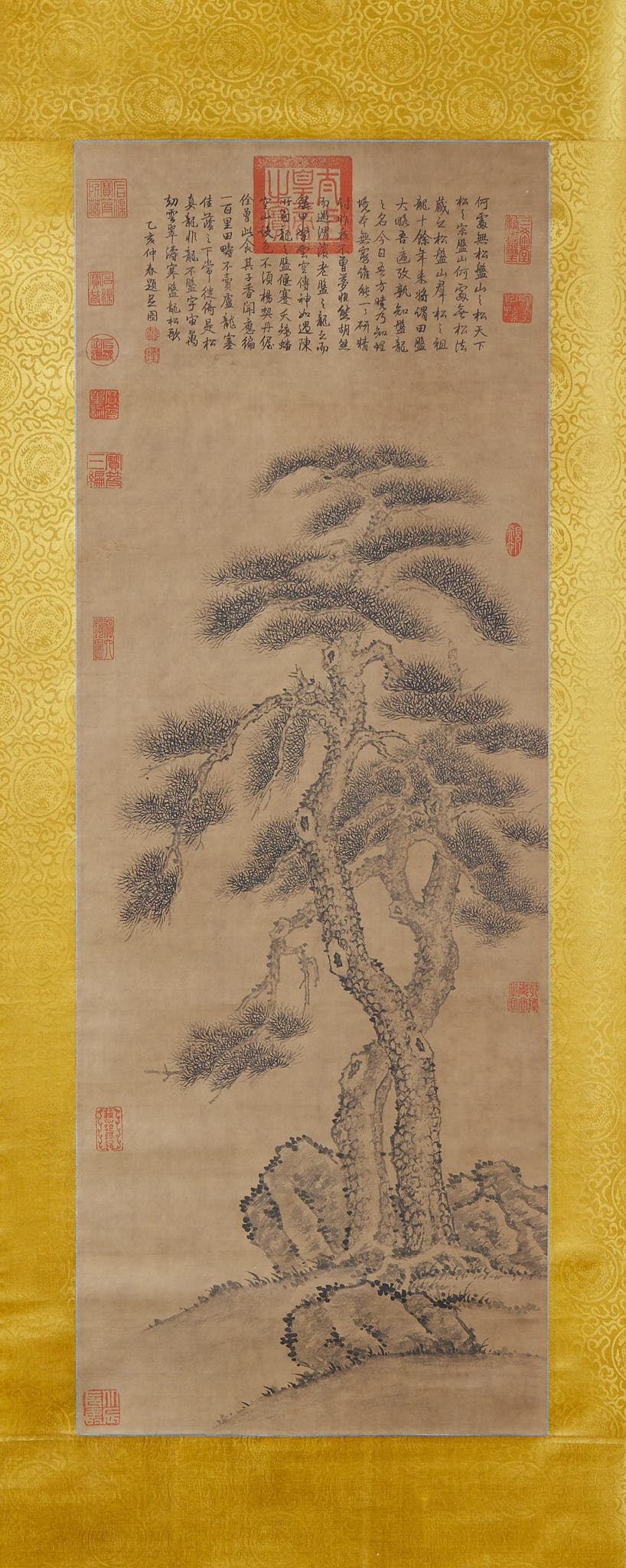 Qianlong Imperial Pine Tree Central Scroll - 3