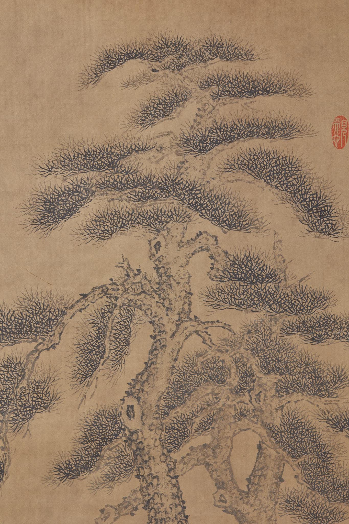Qianlong Imperial Pine Tree Central Scroll - 5
