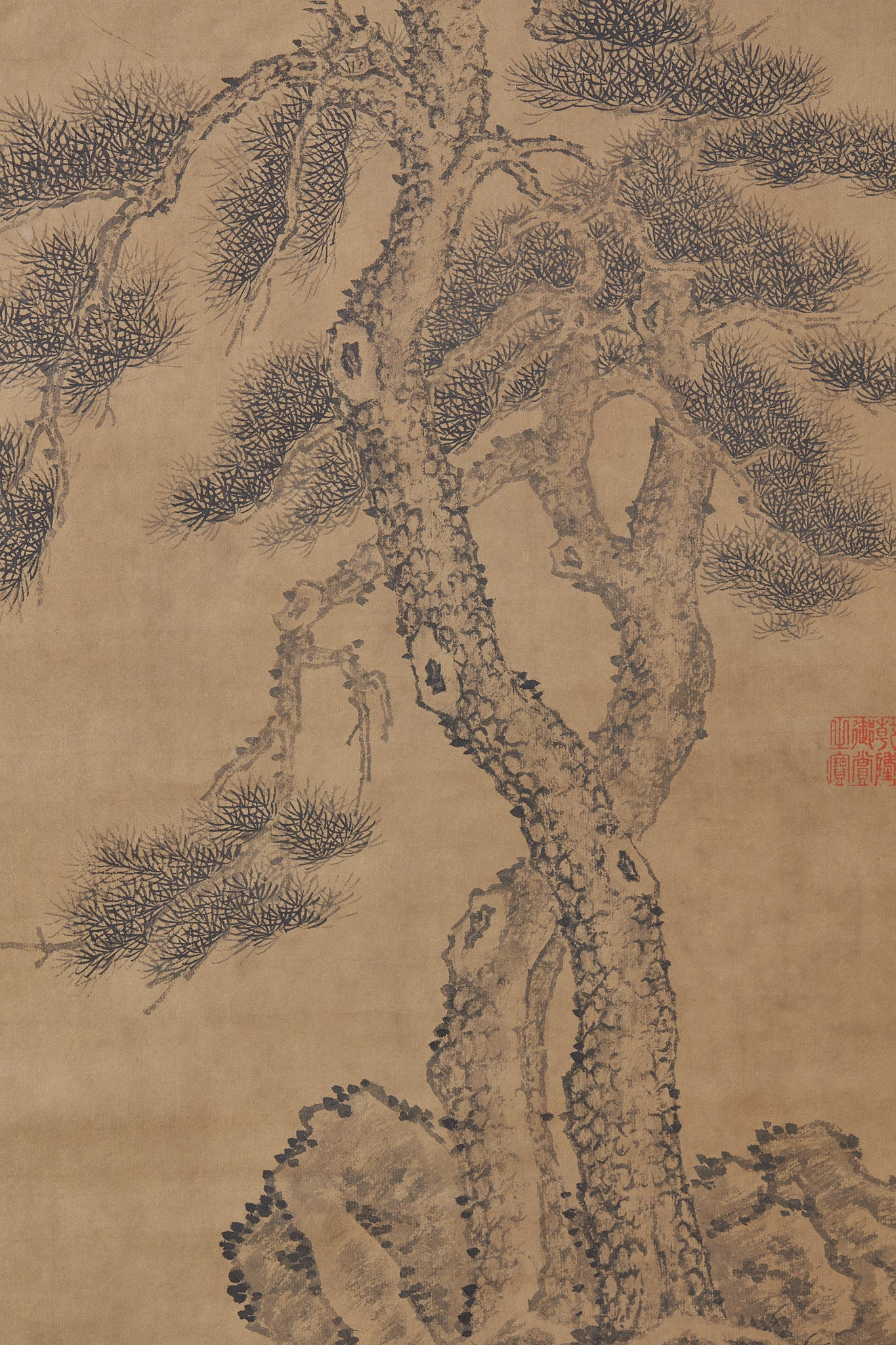 Qianlong Imperial Pine Tree Central Scroll - 6