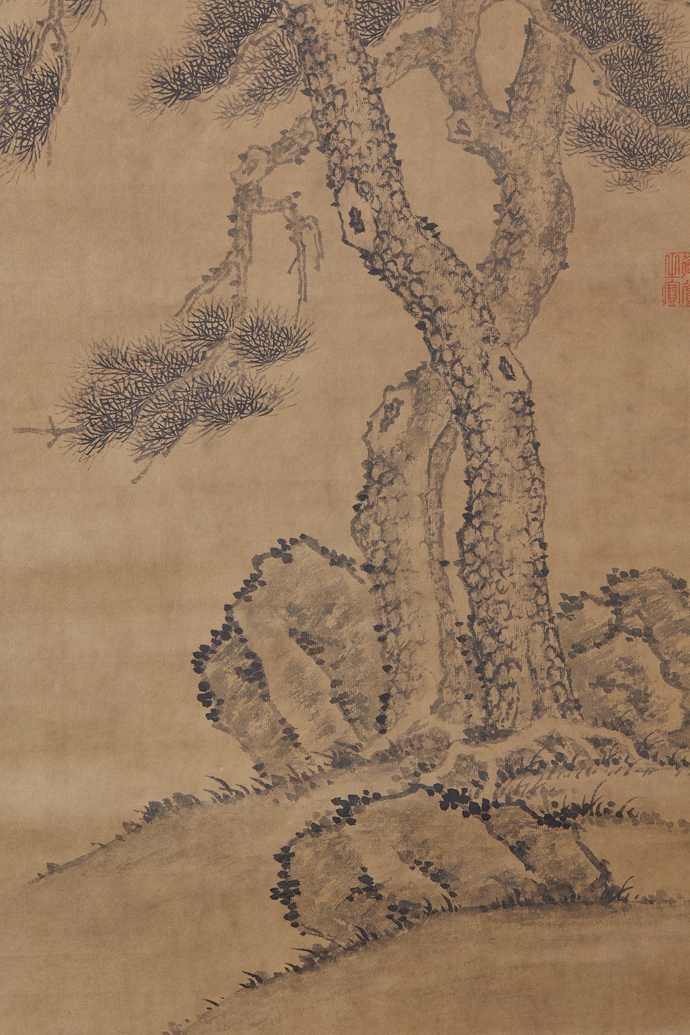 Qianlong Imperial Pine Tree Central Scroll - 7