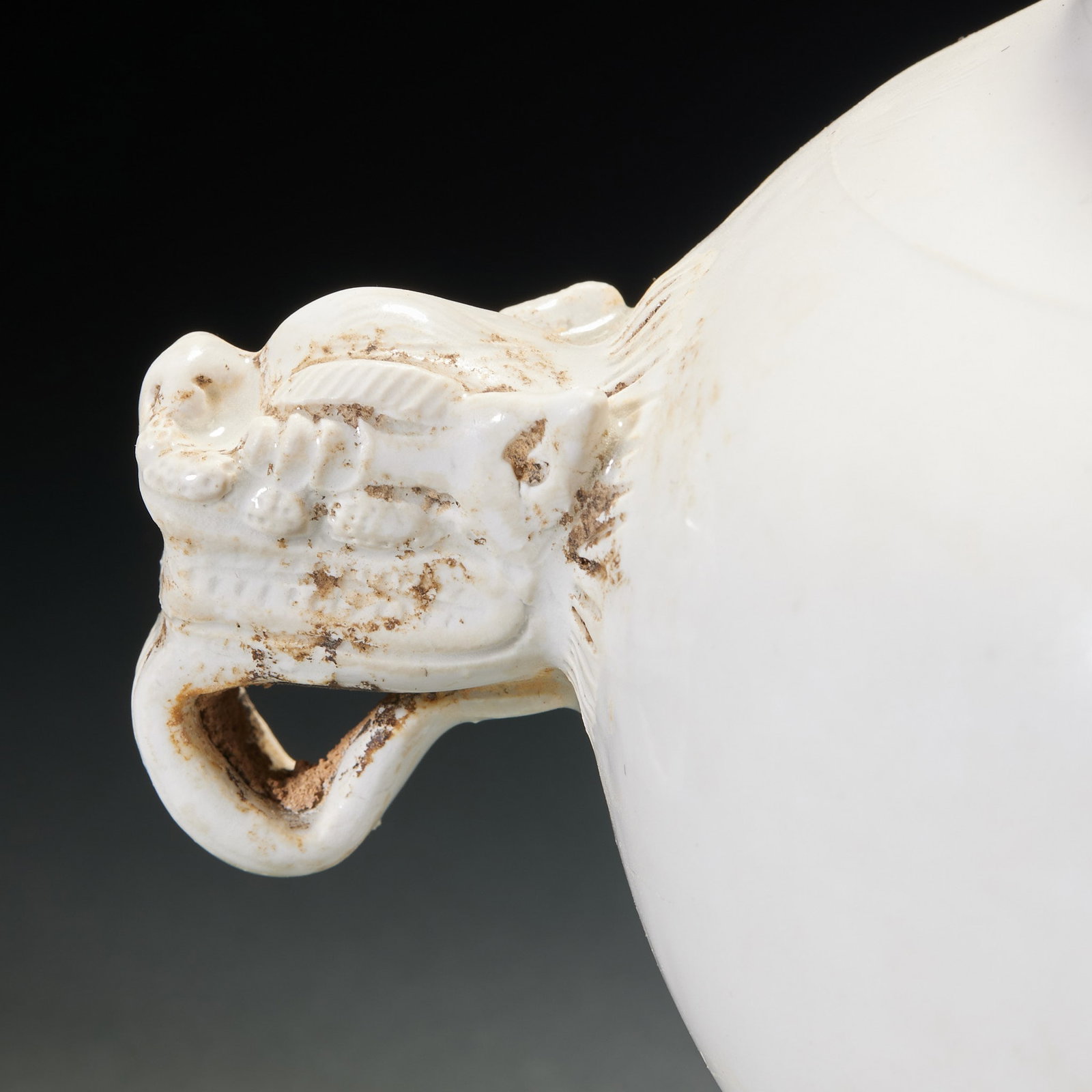 White Glaze Double Dragon-ear Jar - 5