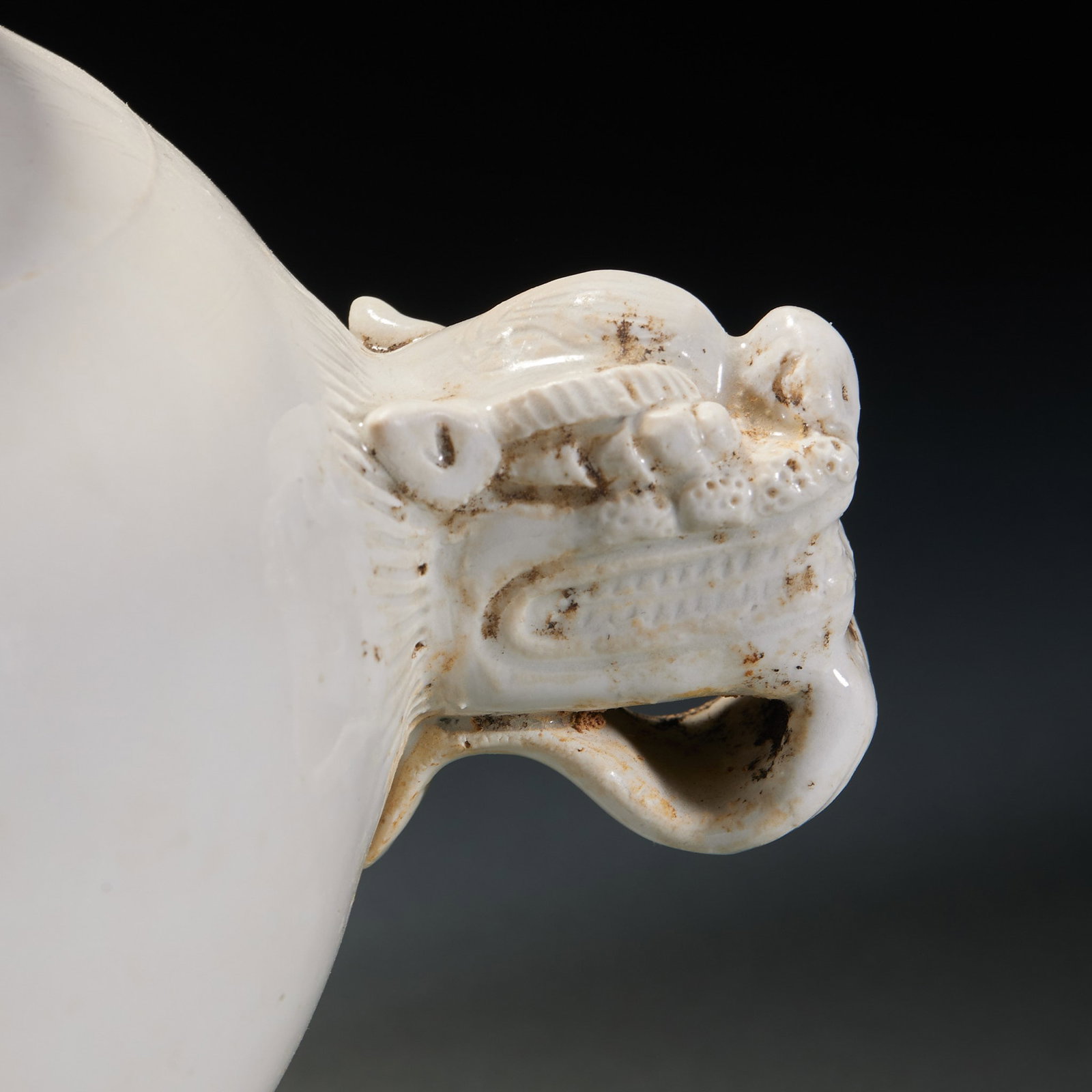 White Glaze Double Dragon-ear Jar - 6
