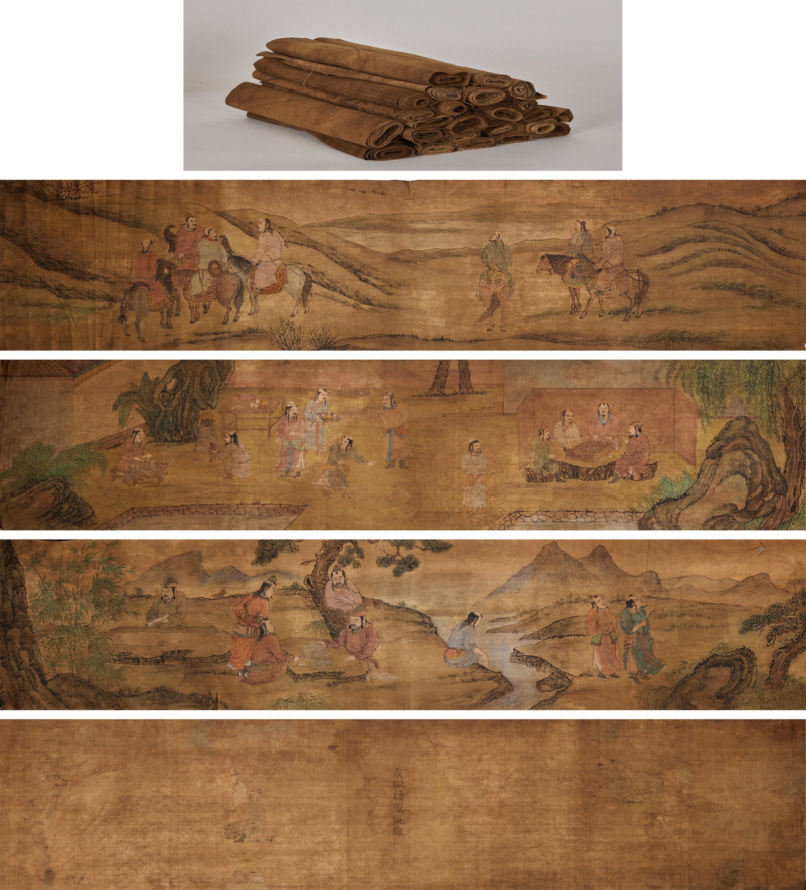 Qianyou Year Kitan Pictorial Scroll, 26 Volumes: Khitan Story Scroll, 26 Volumes, Single L200cm W42cm
