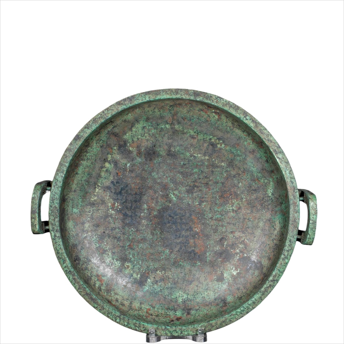 Pre-Ming Bronze Inscribed Large Xi Jia Plate: Pre-Ming Inscribed Bronze Xi Jia Plate, H22cm L70cm W62cm, 26600g