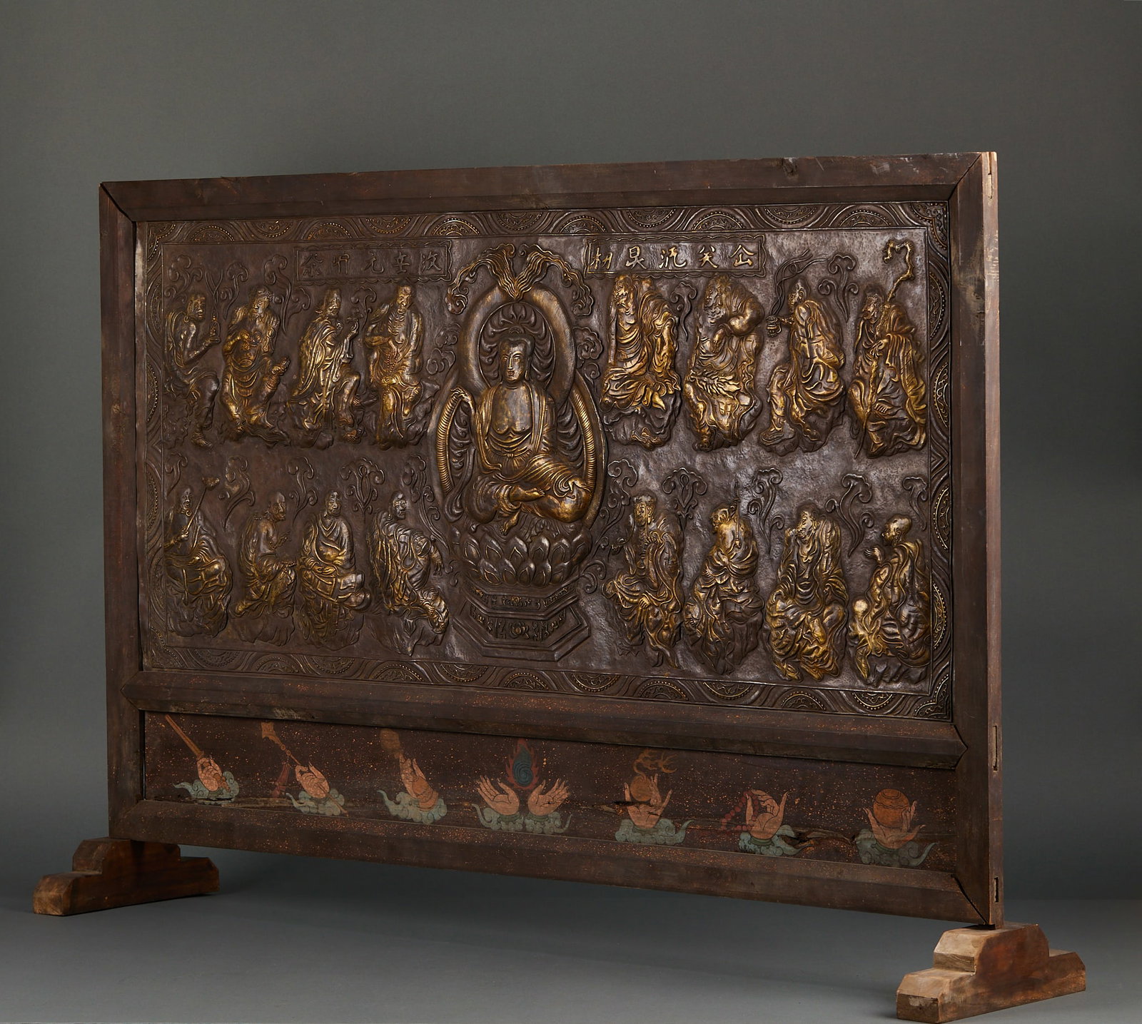 Silver Buddha Preaching Screen - 3