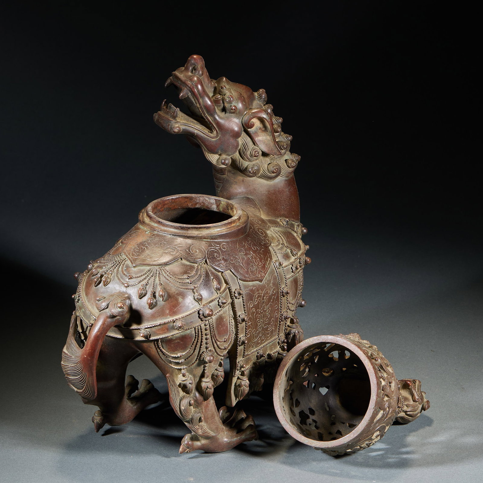 Bronze Lion Censer - 3