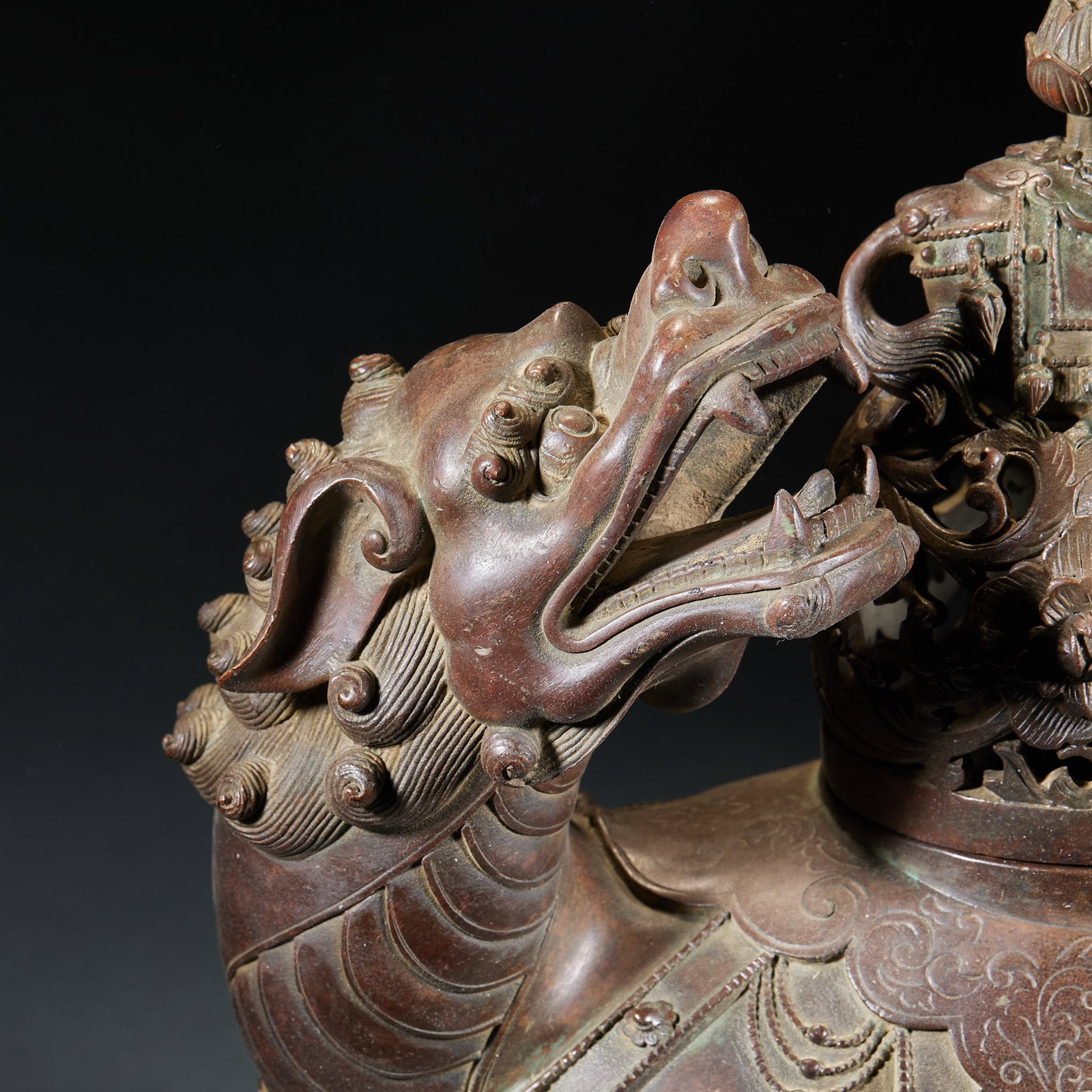 Bronze Lion Censer - 5