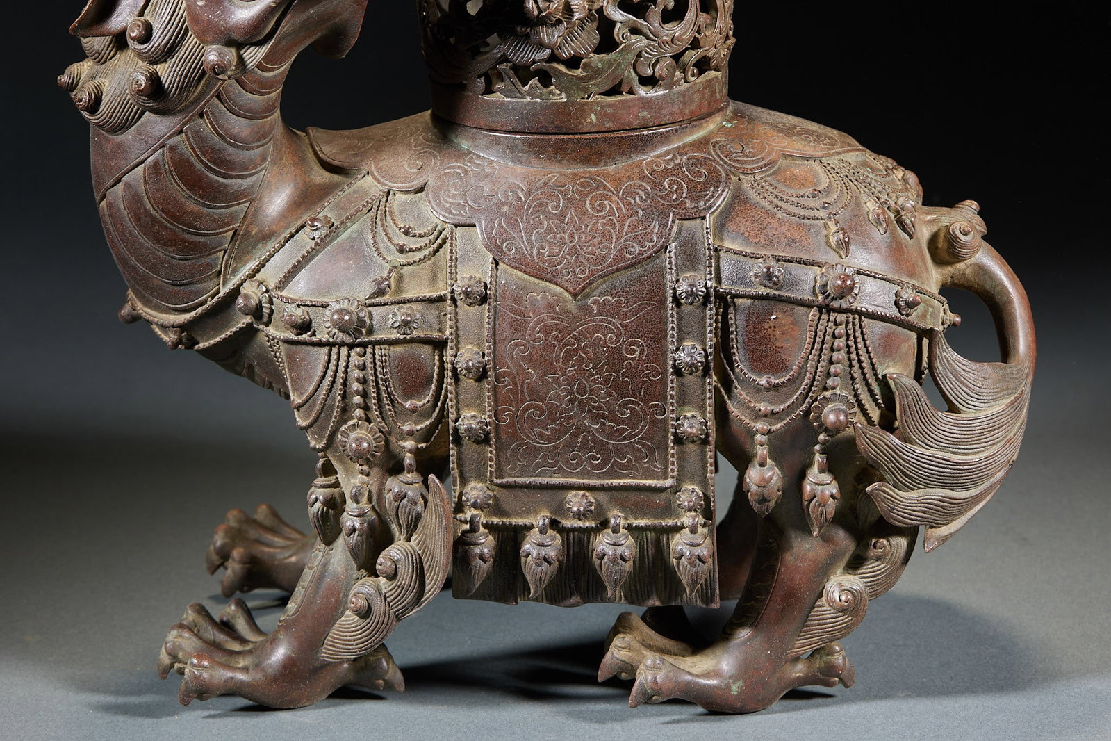 Bronze Lion Censer - 7