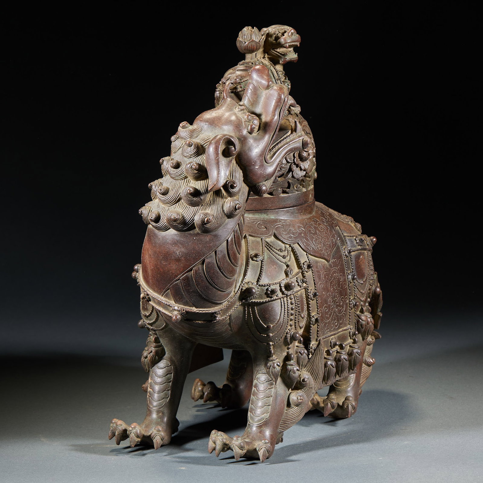 Bronze Lion Censer - 8