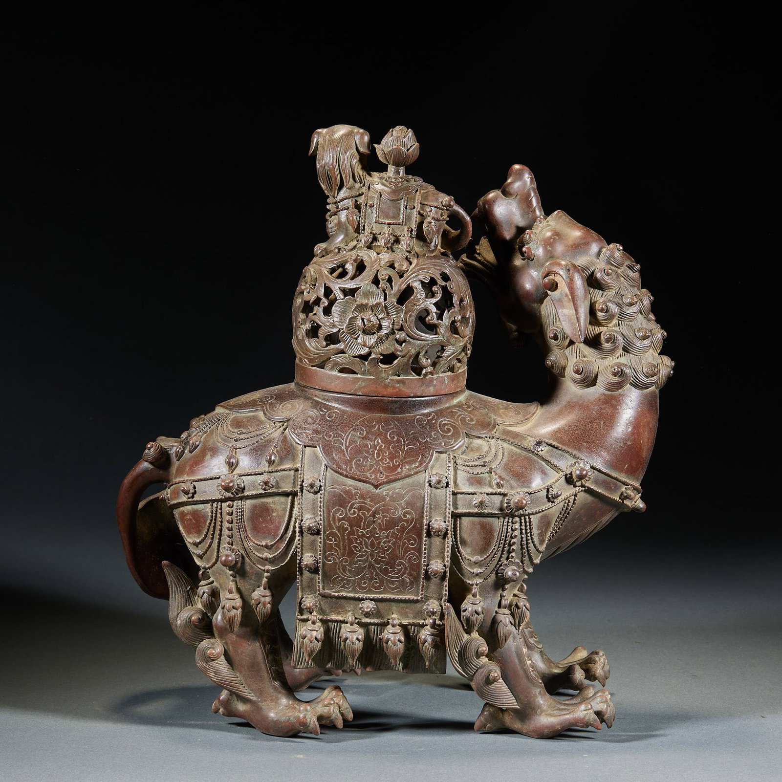 Bronze Lion Censer - 9