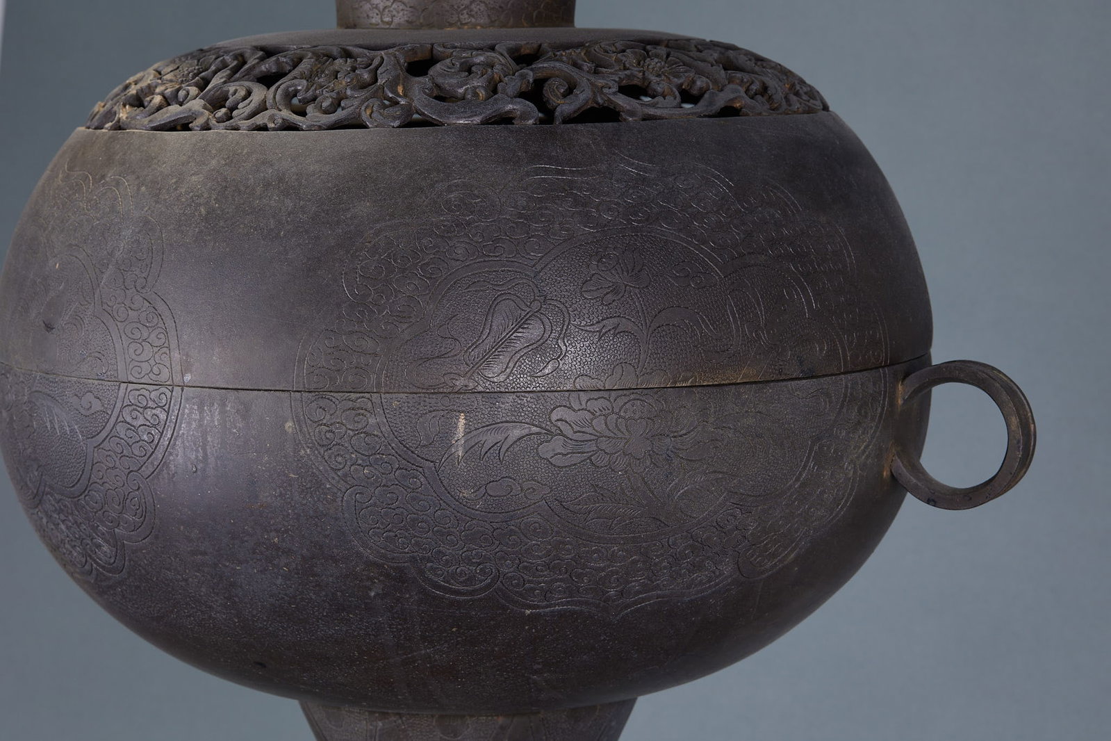 Bronze Bean-Shaped Censer - 10
