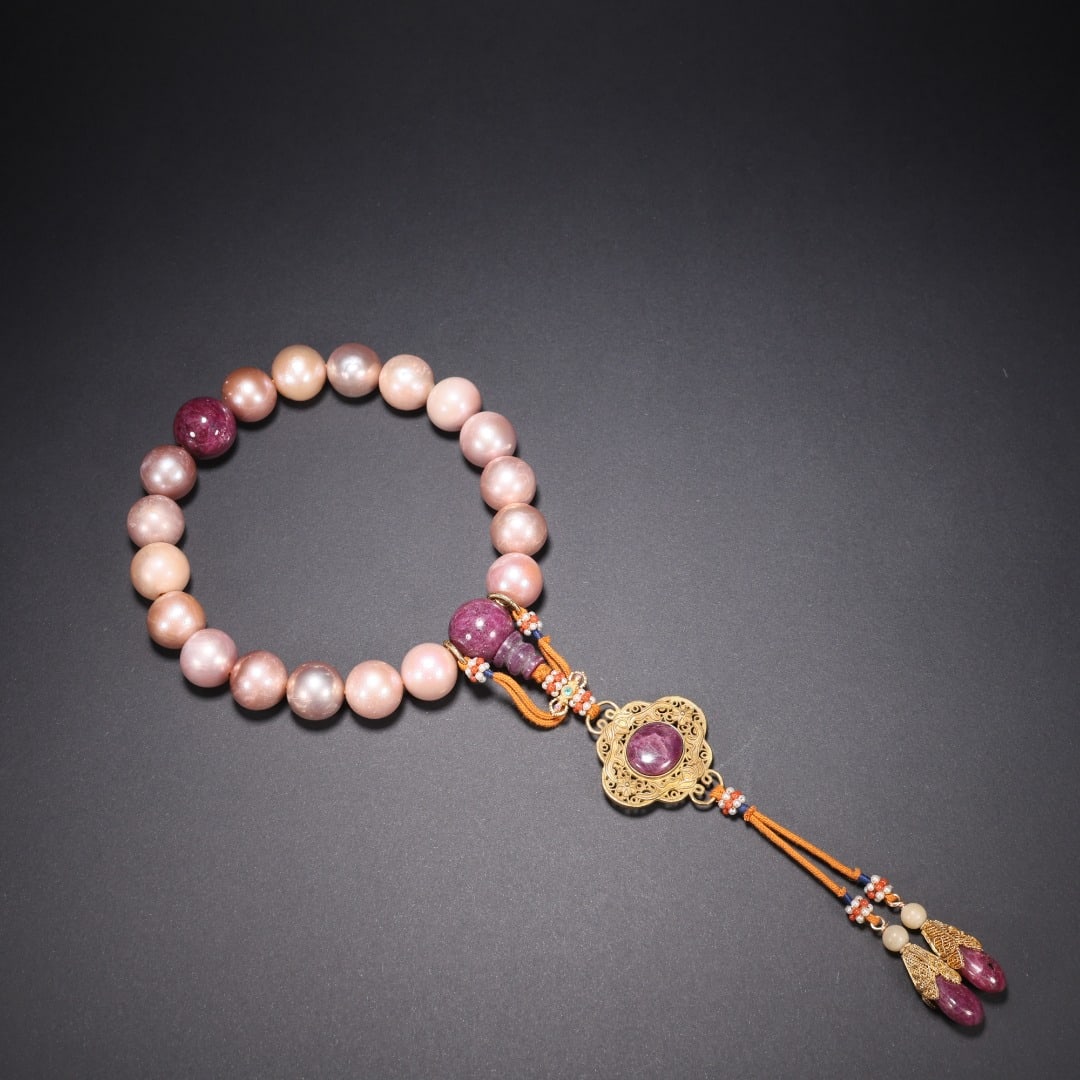 Pearl Prayer Bracelet: Pearl Handheld Bead, D1.6cm, 131g
