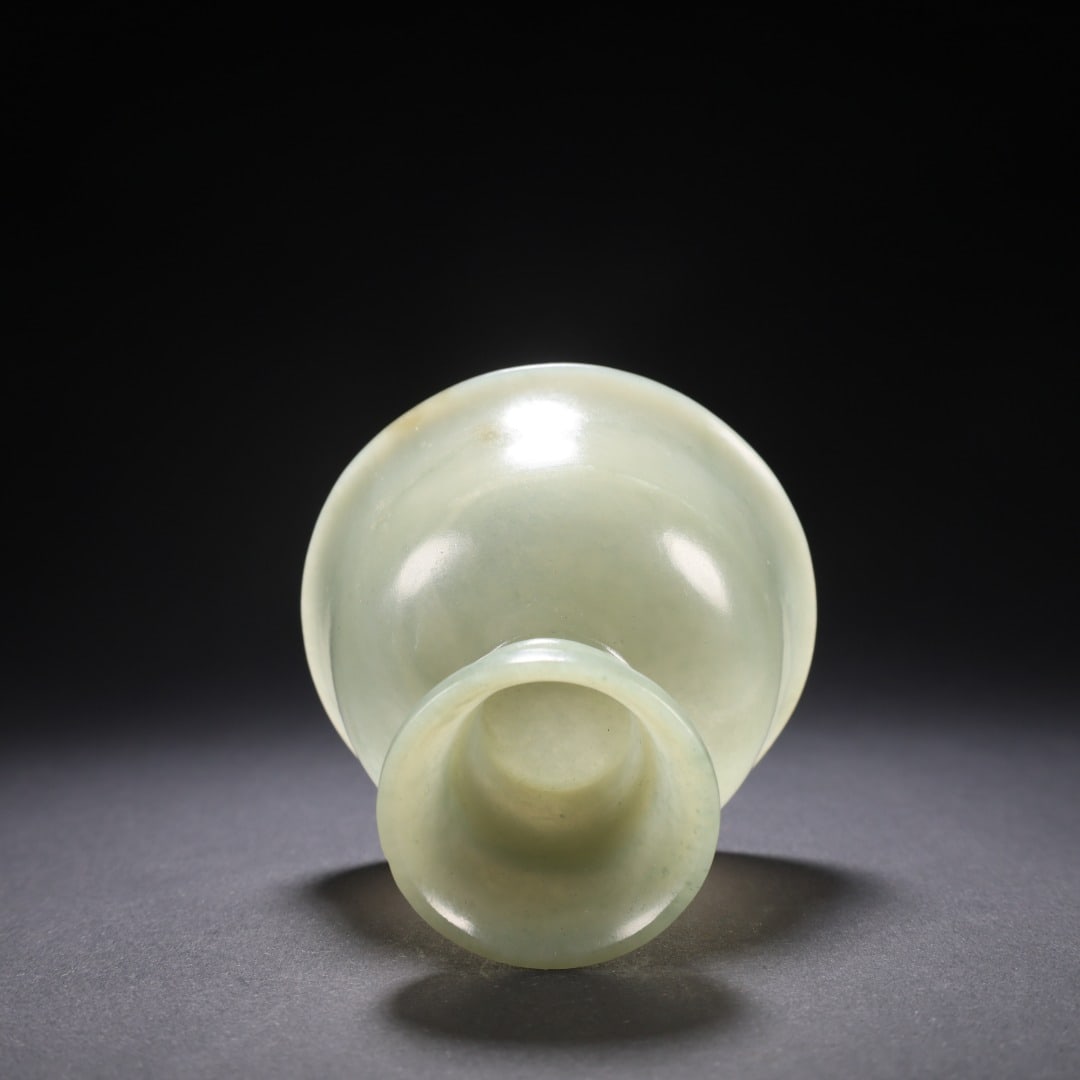 Plain Hetian Jade High-Foot Cup - 9
