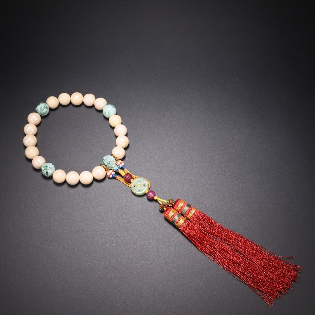 Pearl Eighteen-Bead Prayer Bracelet: Pearl Eighteen-bead Handheld, D1.2cm, 72g