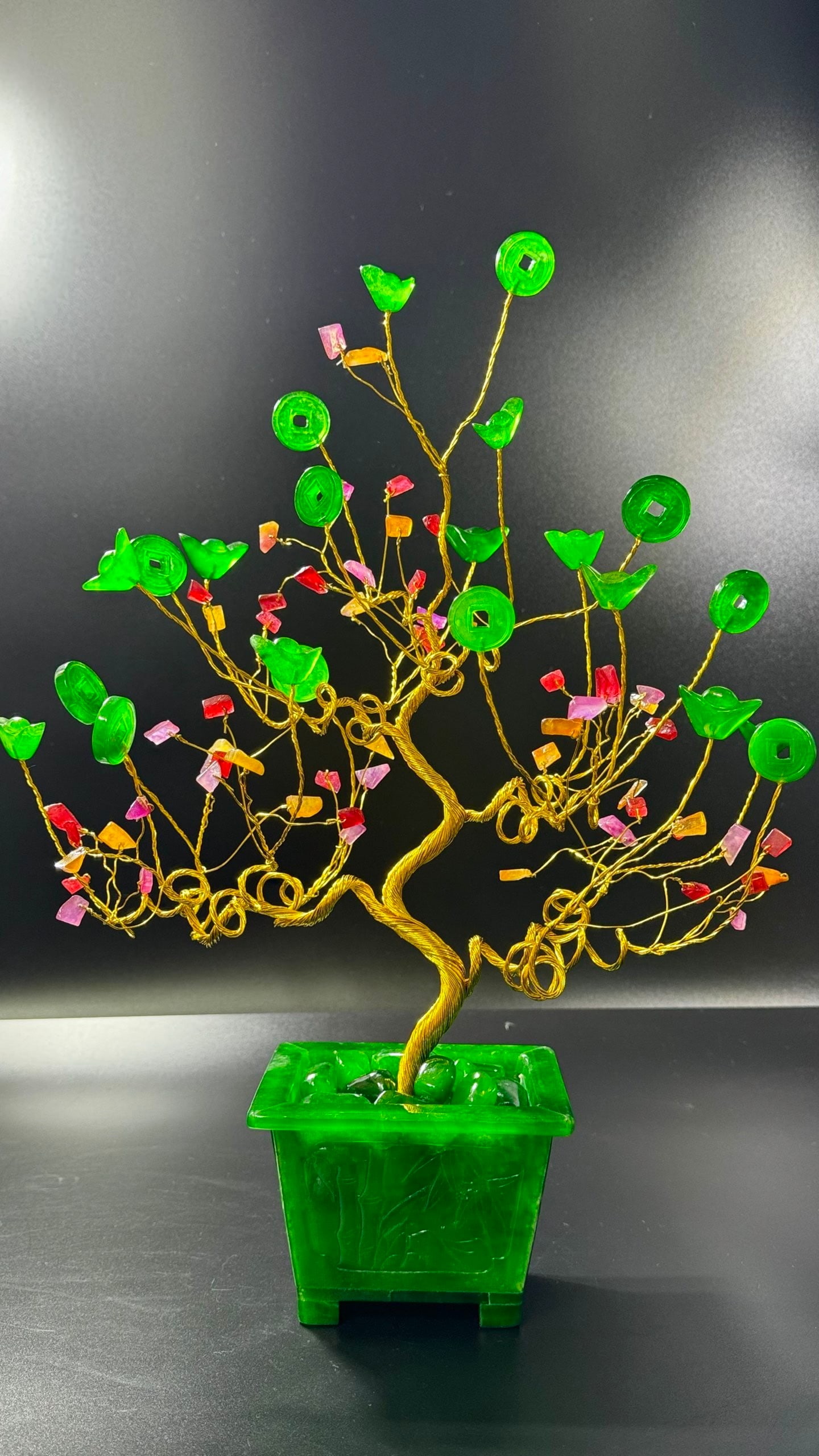 High-Ice Jadeite Money Tree Bonsai (1 of 10)