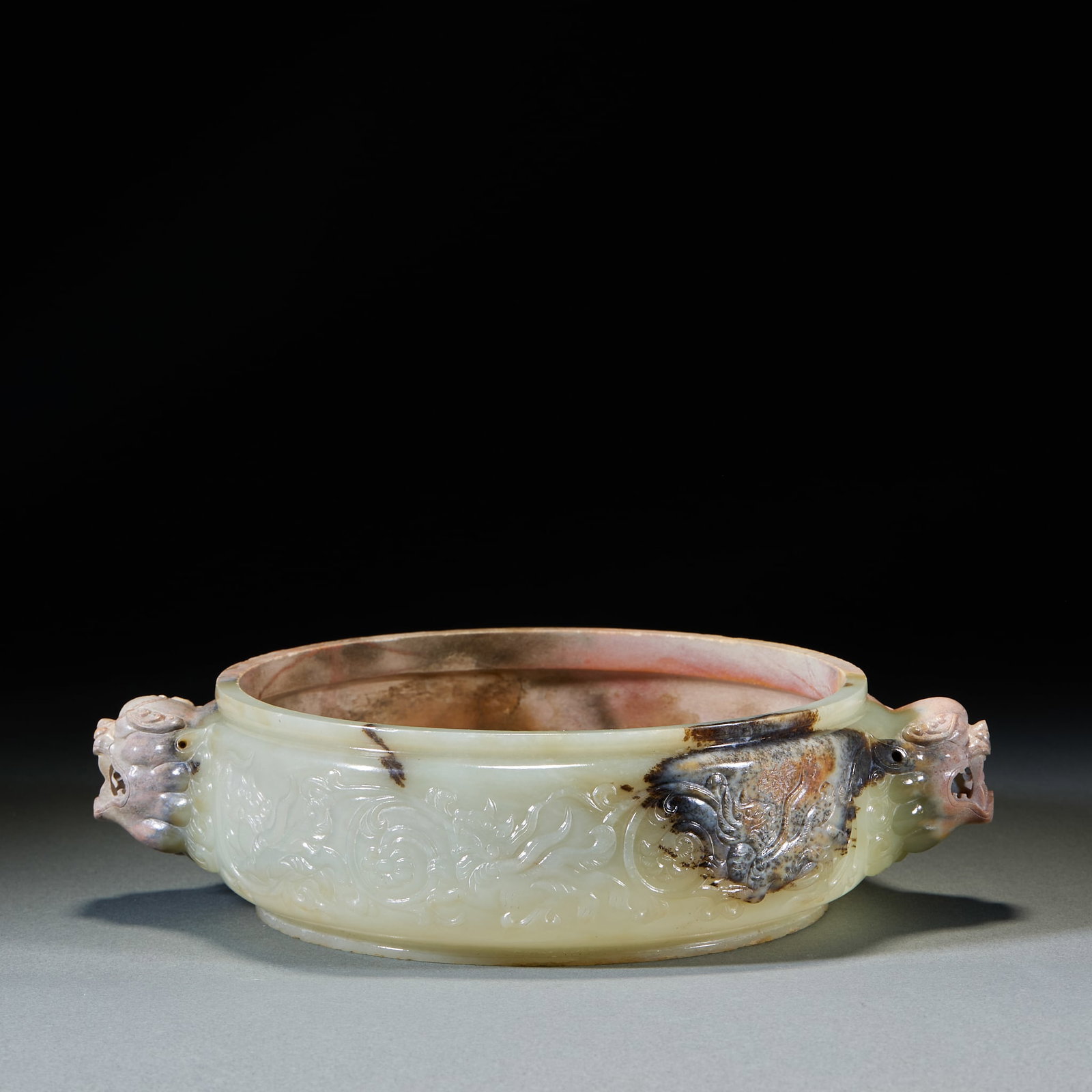 PreMing High Ancient Jade Brush Washer with Lion Handles (1 of 9)